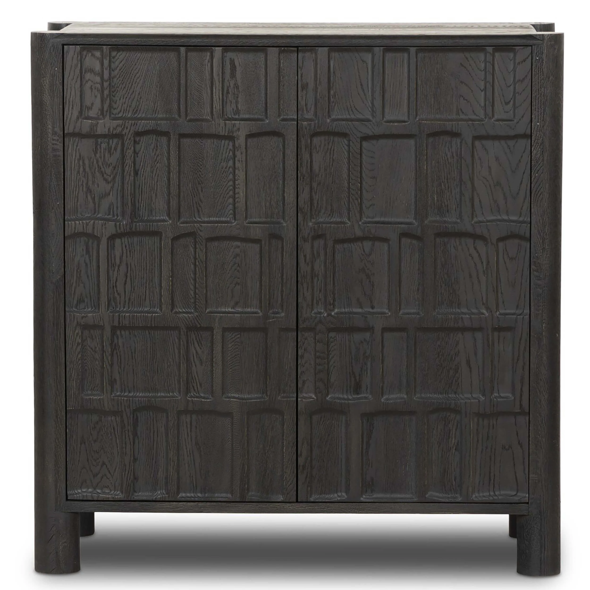 Ezri Bar Cabinet, Black by Four Hands - Image 2