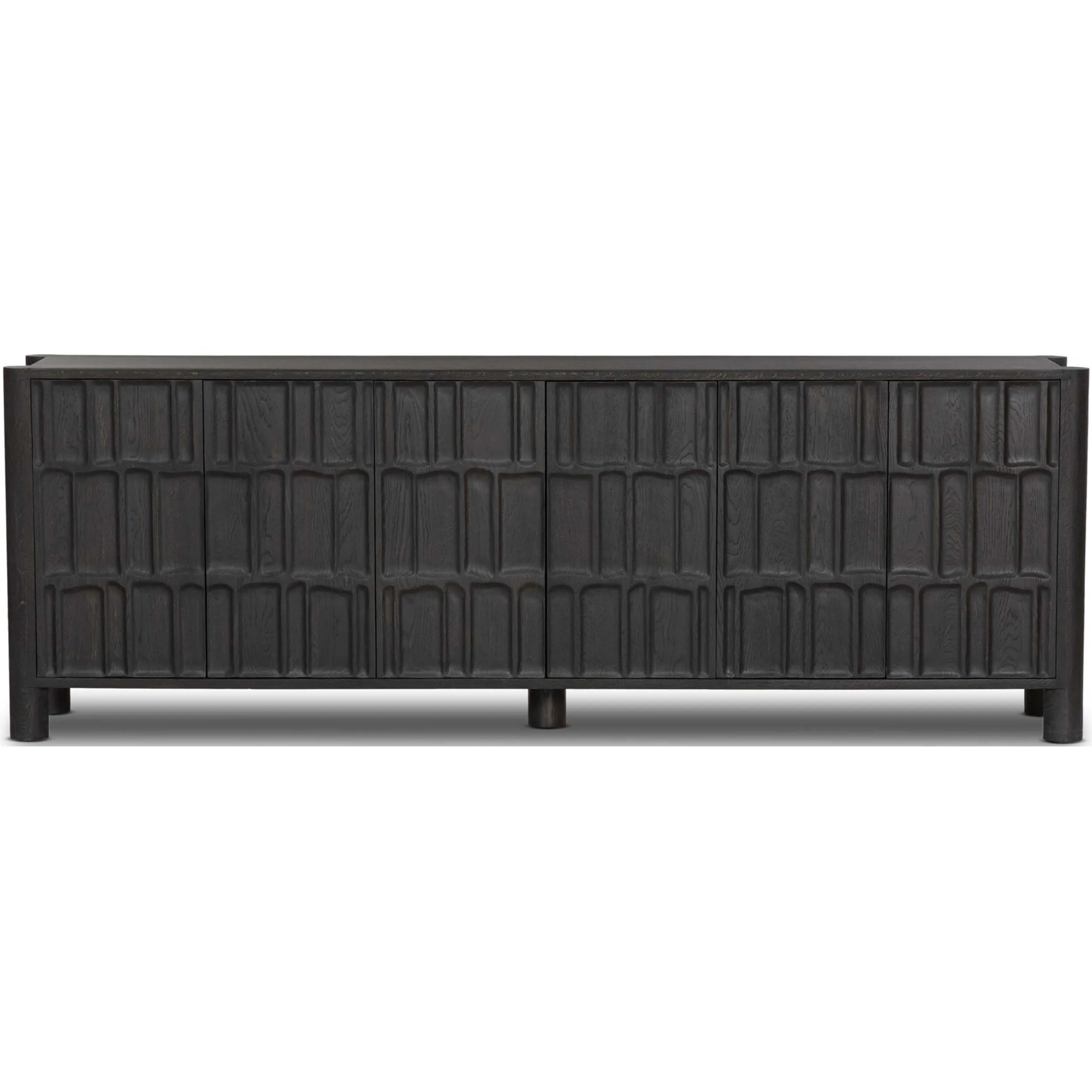 Ezri 6 Door Sideboard, Black by Four Hands - Image 2