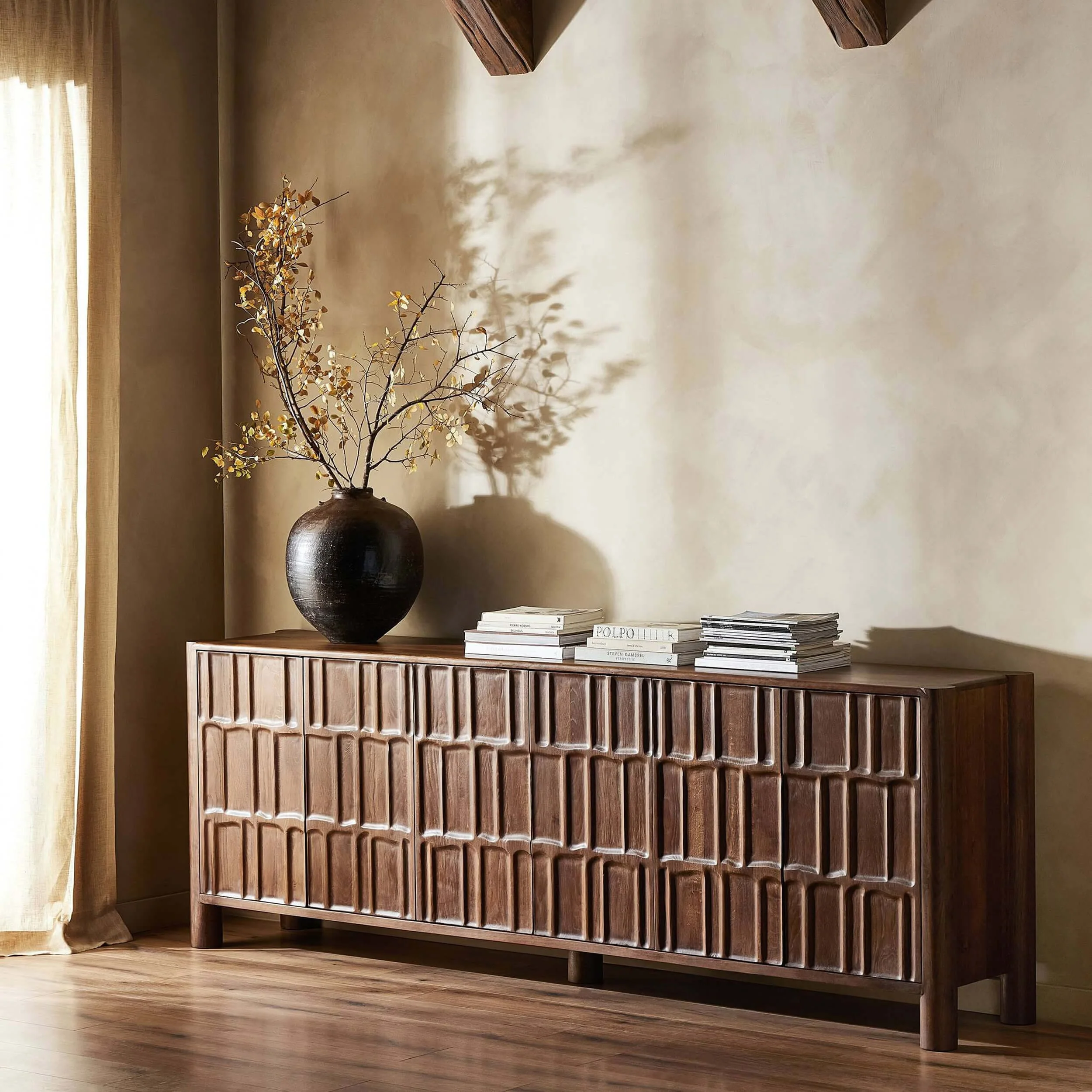 Ezri 6 Door Sideboard, Cocoa by Four Hands - Image 7