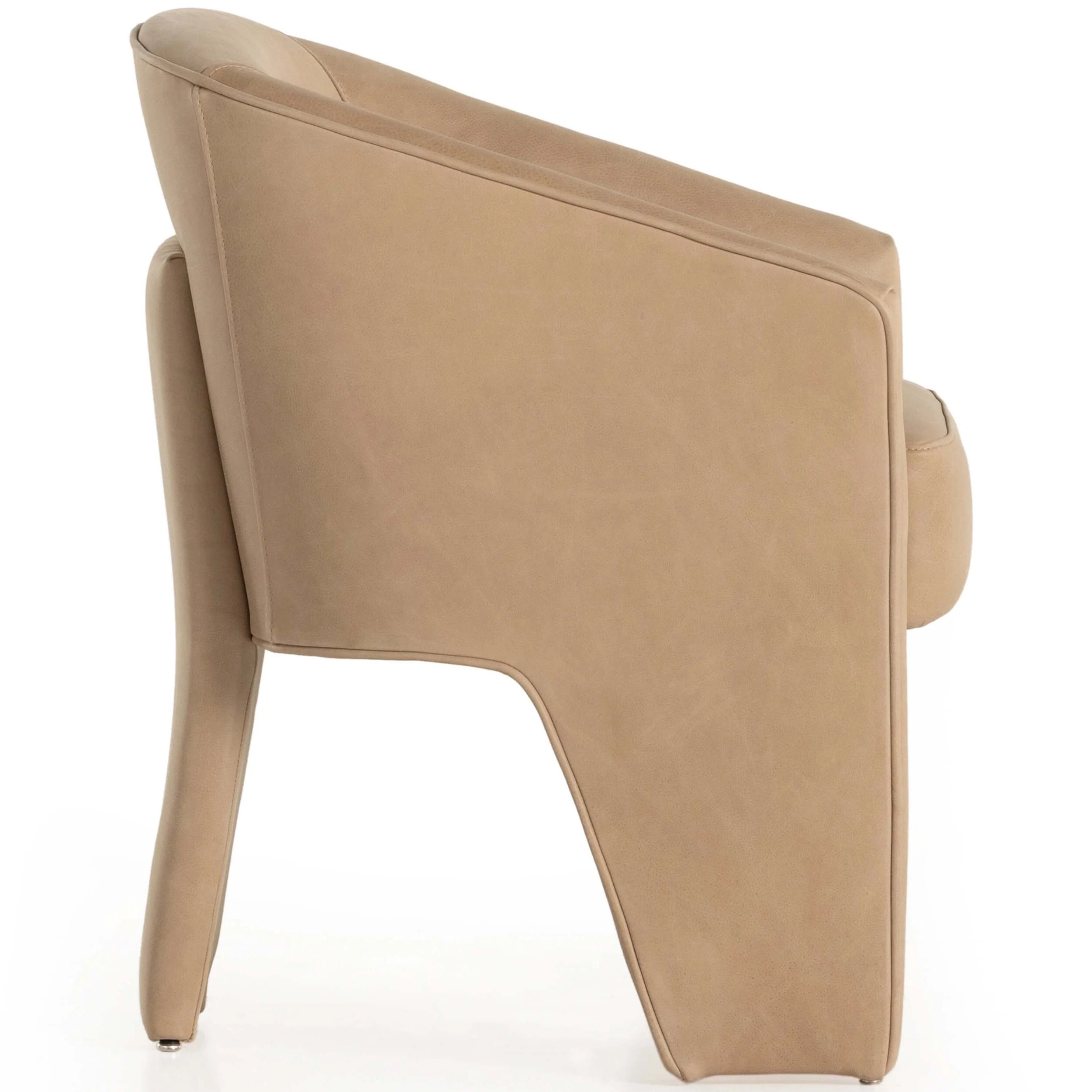 Fae Leather Dining Chair, Palermo Nude, Set of 2 by Four Hands - Image 3