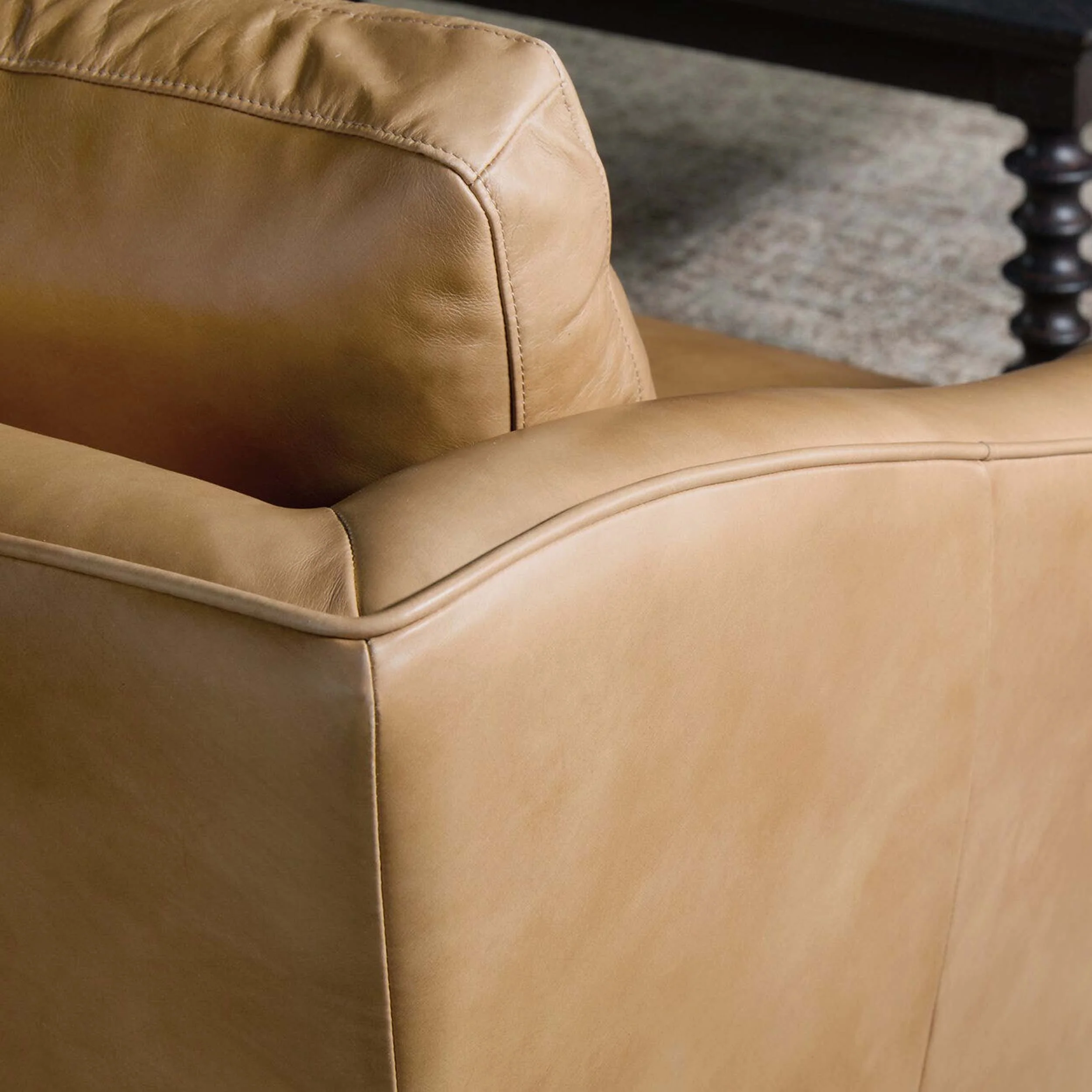 Fairfax Leather Sofa, Dark Blond - Image 6