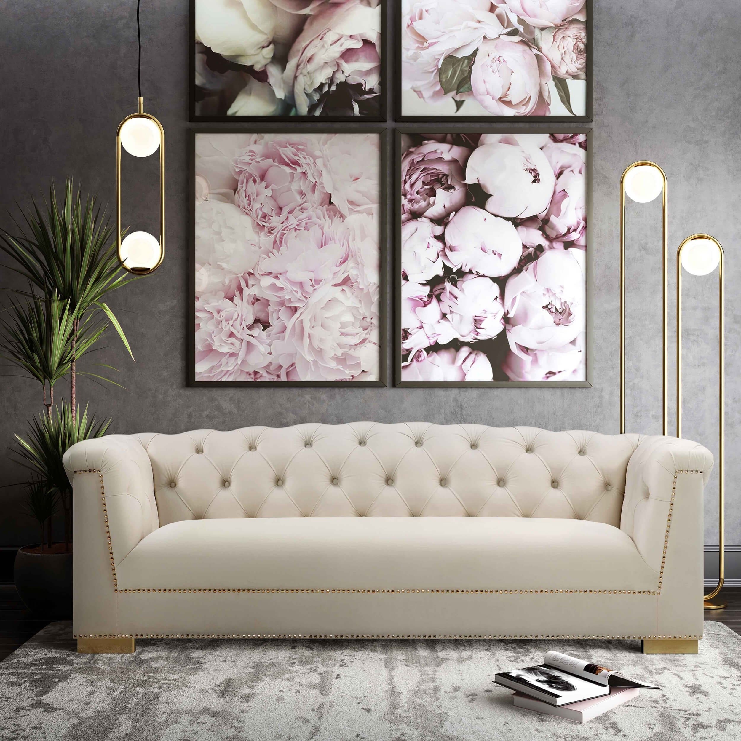 Farah Sofa, Cream - Image 5