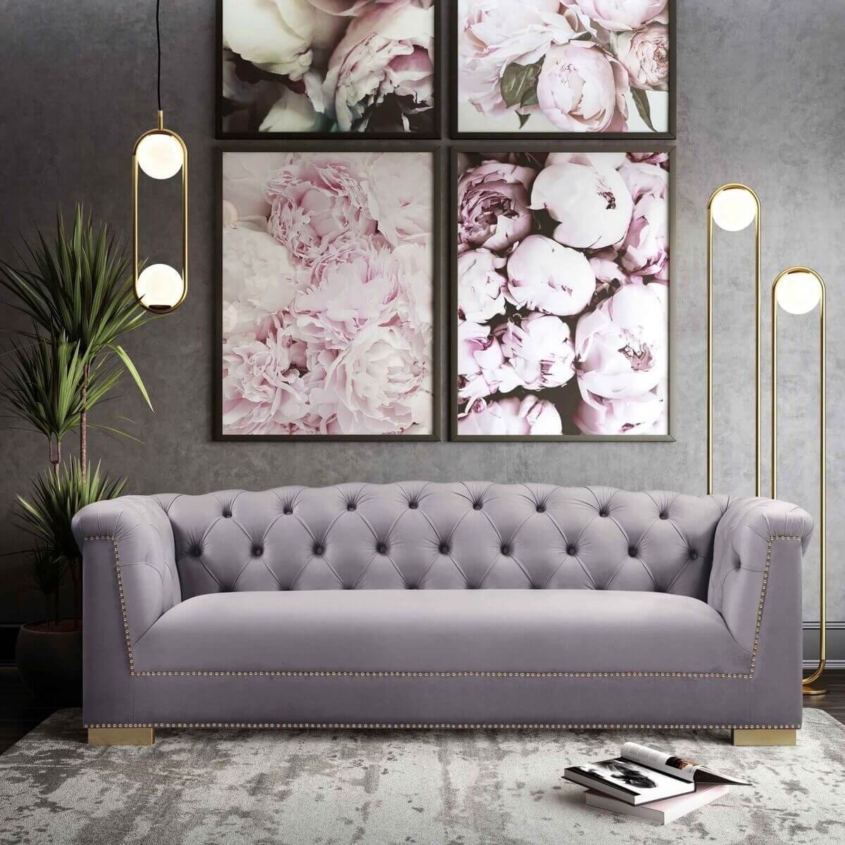 Farah Sofa, Grey - Image 5