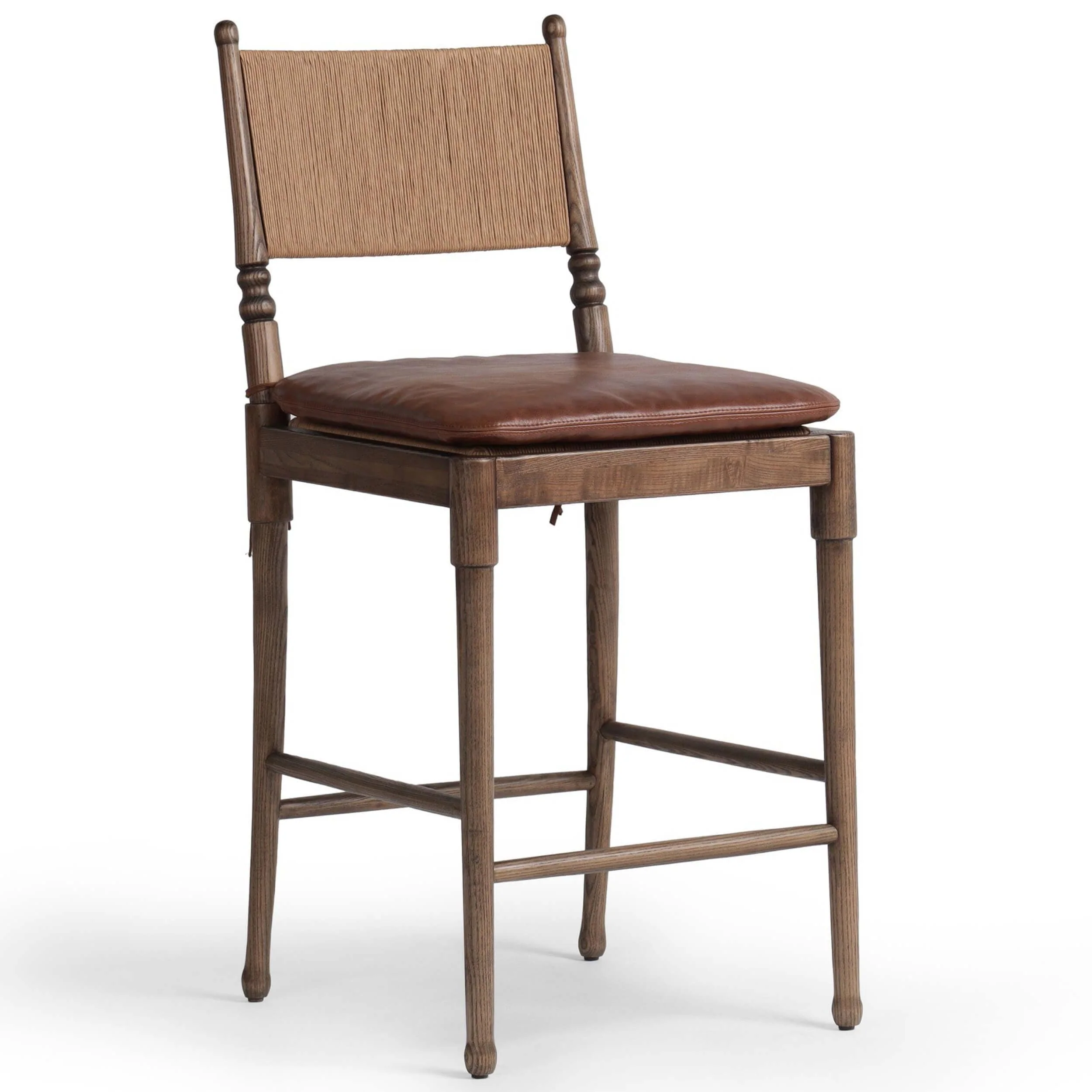 Fayth Bar & Counter Stool, Dulane Mahogany/Antique Walnut by Amber Lewis x Four Hands