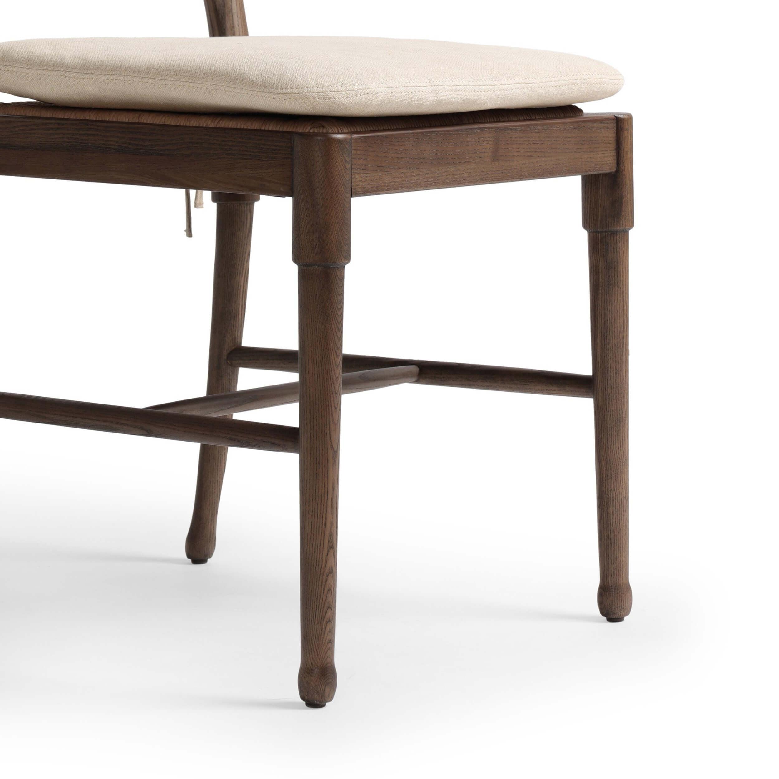 Fayth Dining Chair, Broadway Dune/Antique Walnut, Set of 2 by Amber Lewis x Four Hands - Image 5