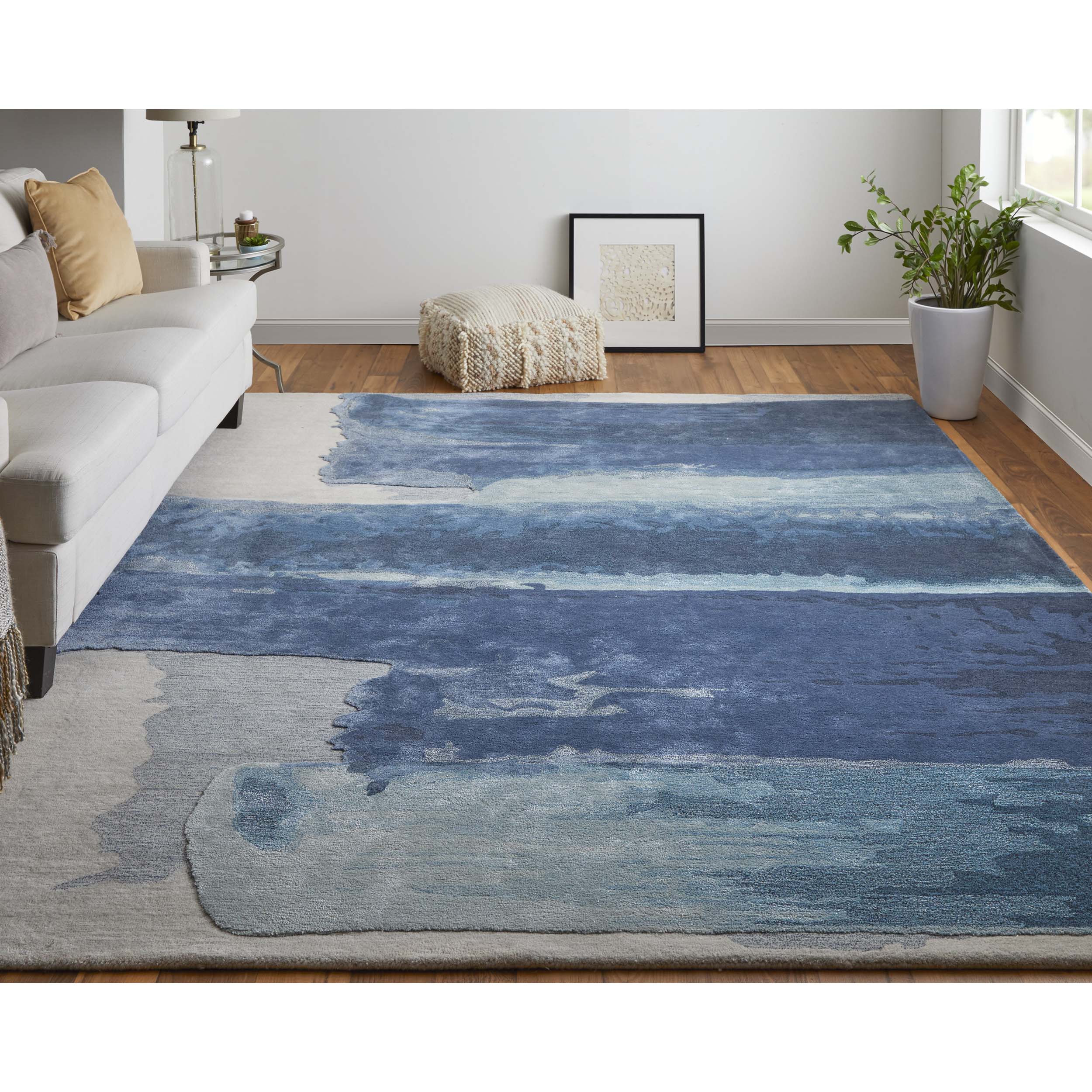 Feizy Rug Anya 8921F, Blue/Ivory - Image 4