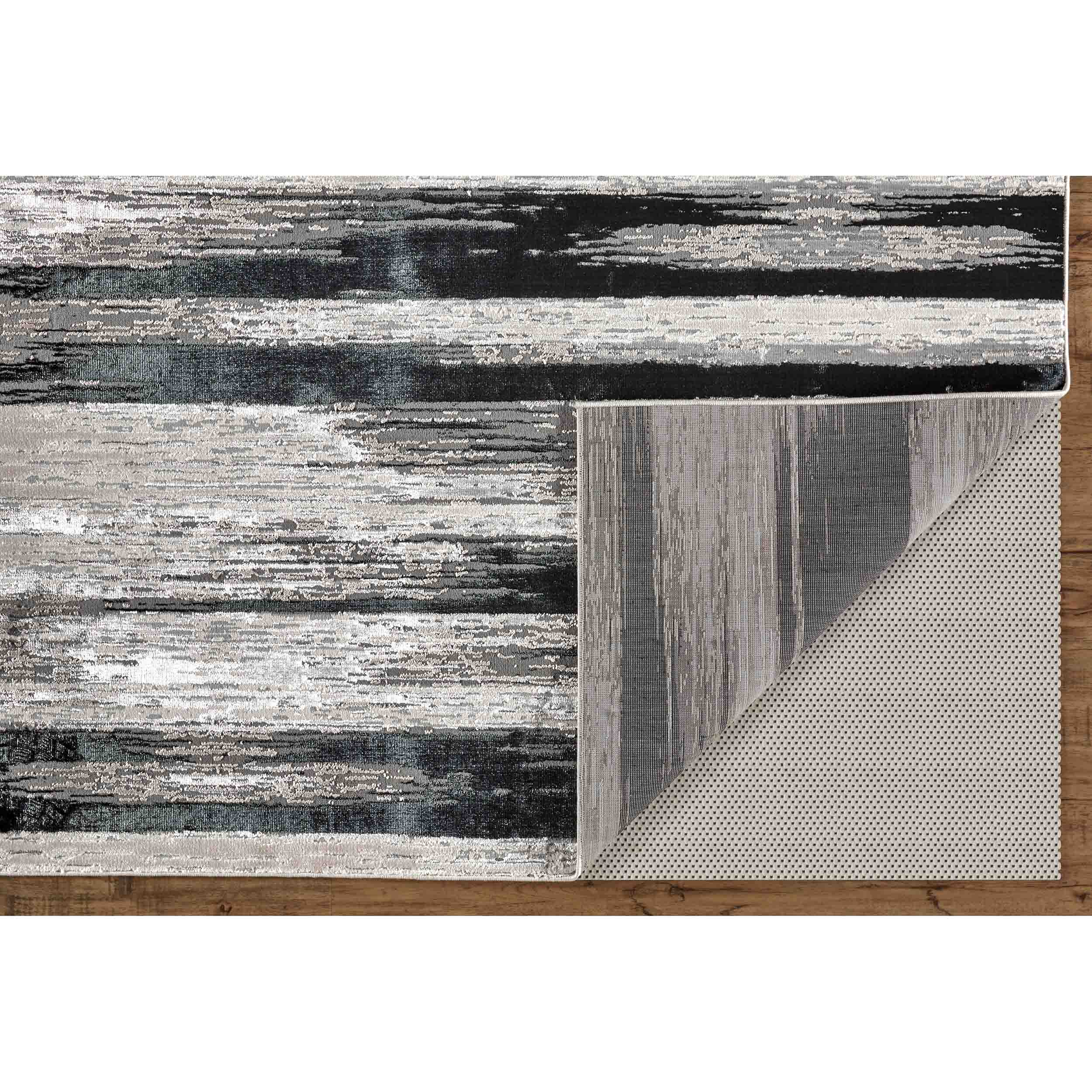 Feizy Rug Micah 3338F, Black/Silver - Image 3