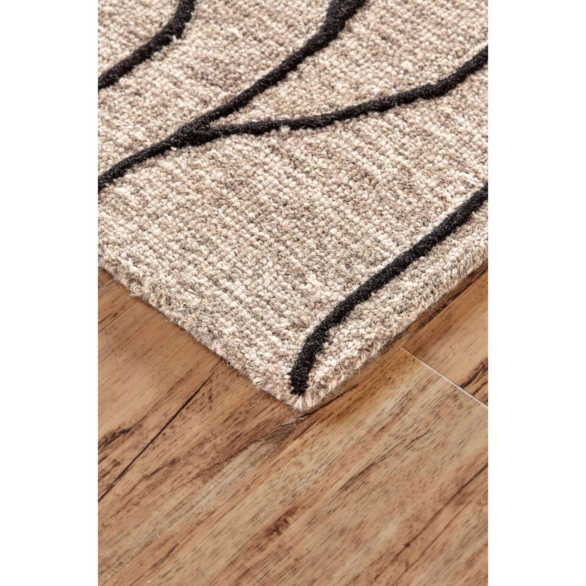 Feizy Rug Enzo 8734F, Black/Taupe - Image 3