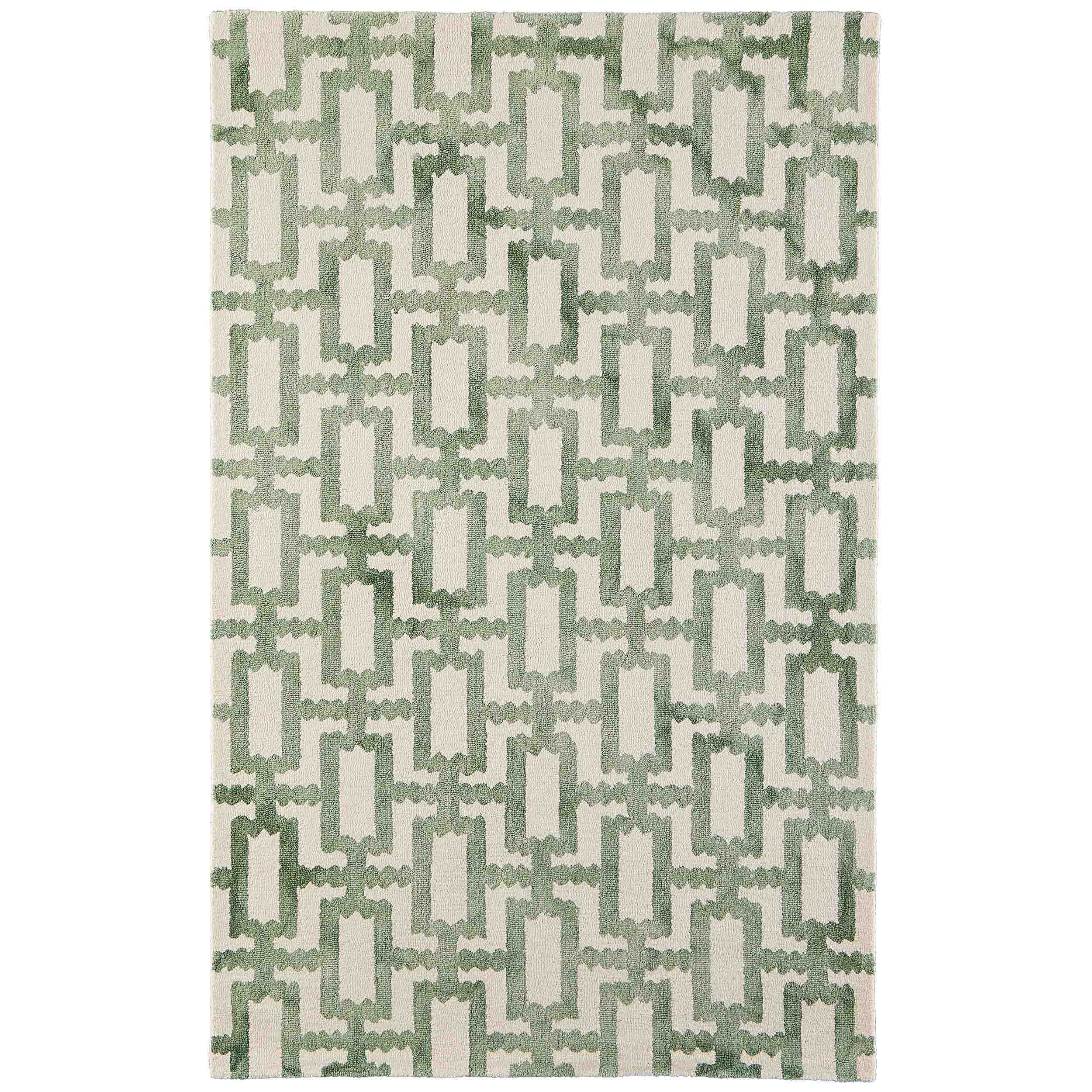 Feizy Rug Lorrain 8919F, Green/Ivory