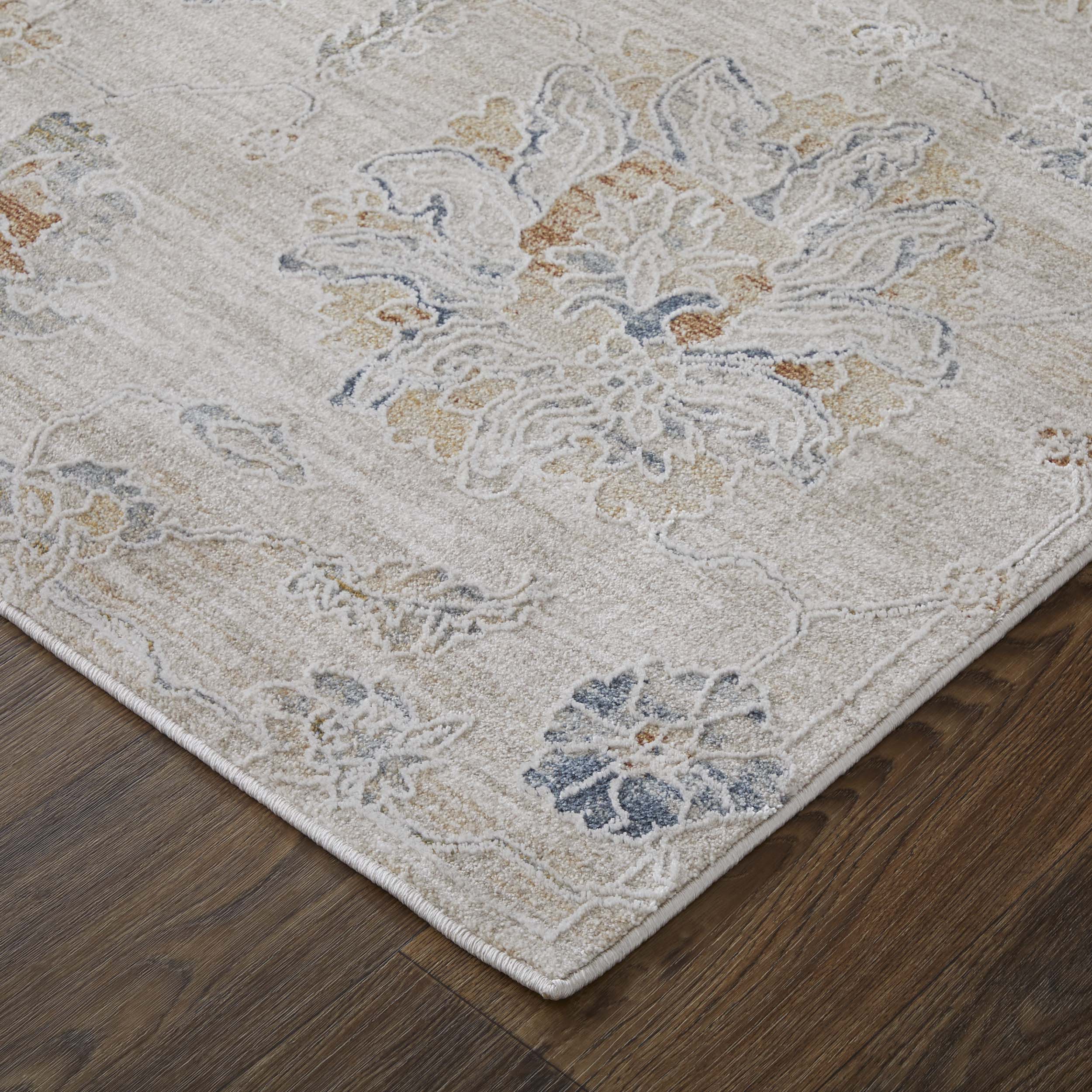 Feizy Rug Pasha 39M9F, Beige/Blue - Image 2