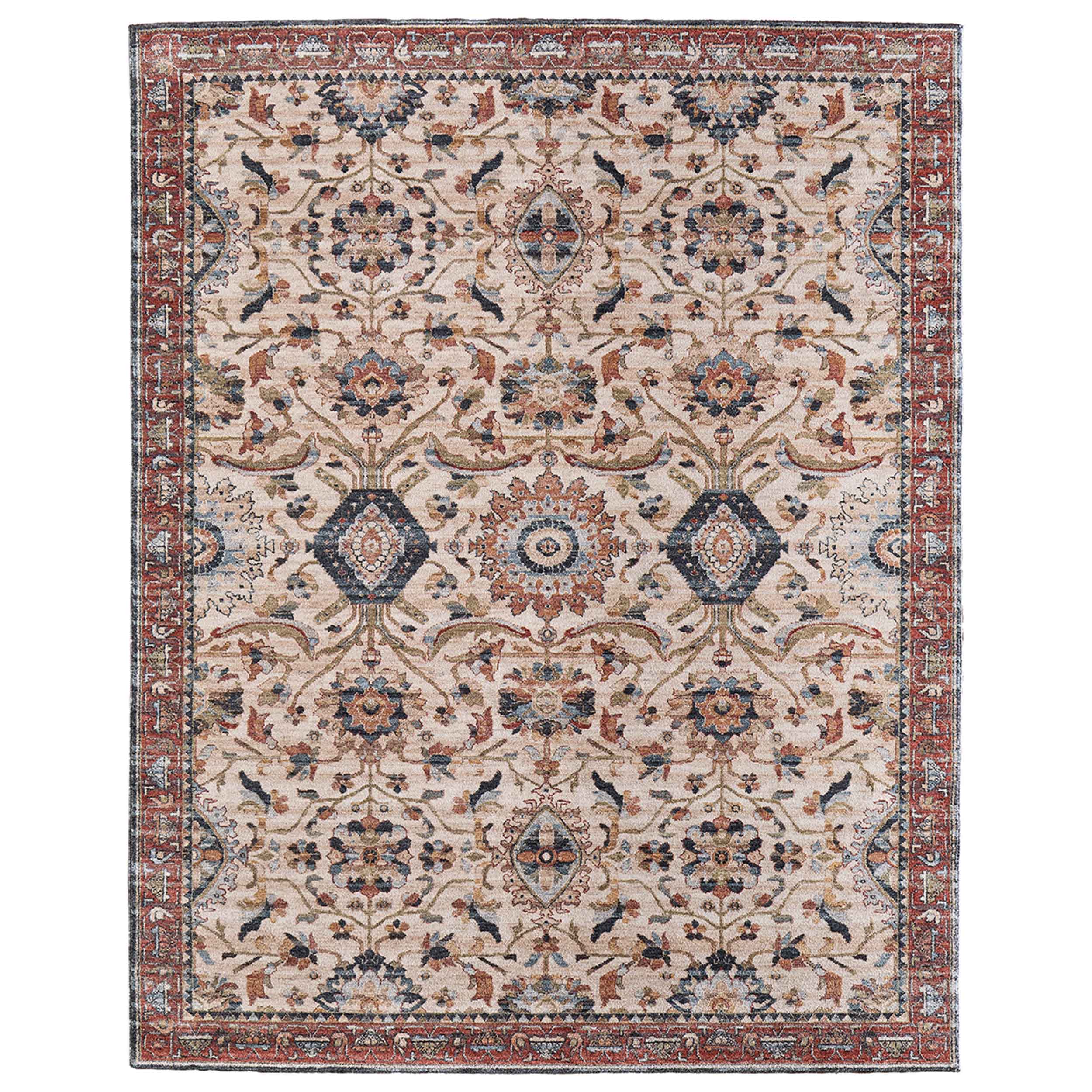 Feizy Rug Pearson 39SGF, Ivory/Red