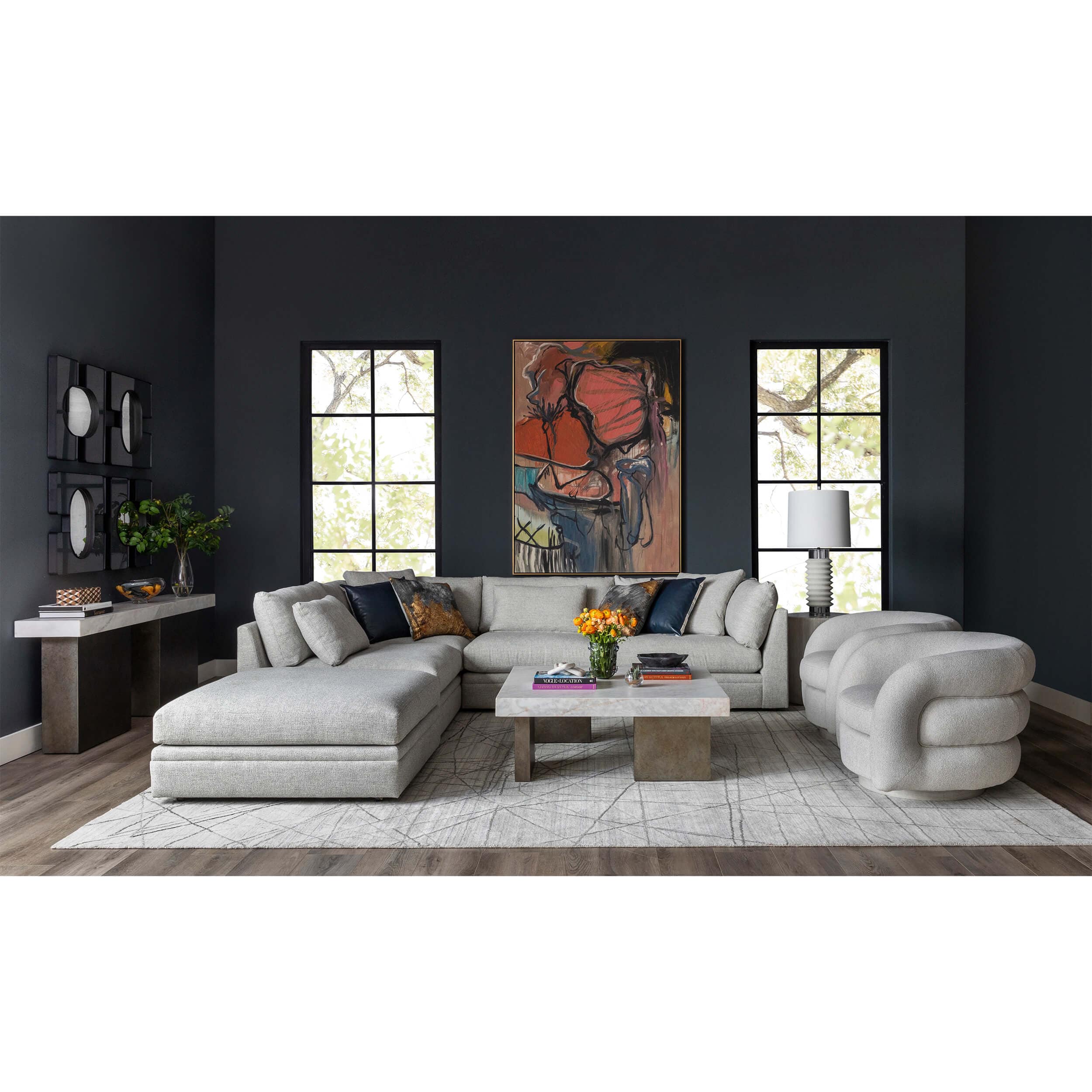 Feizy Rug Whitton 8894F, Ivory/Charcoal - Image 4