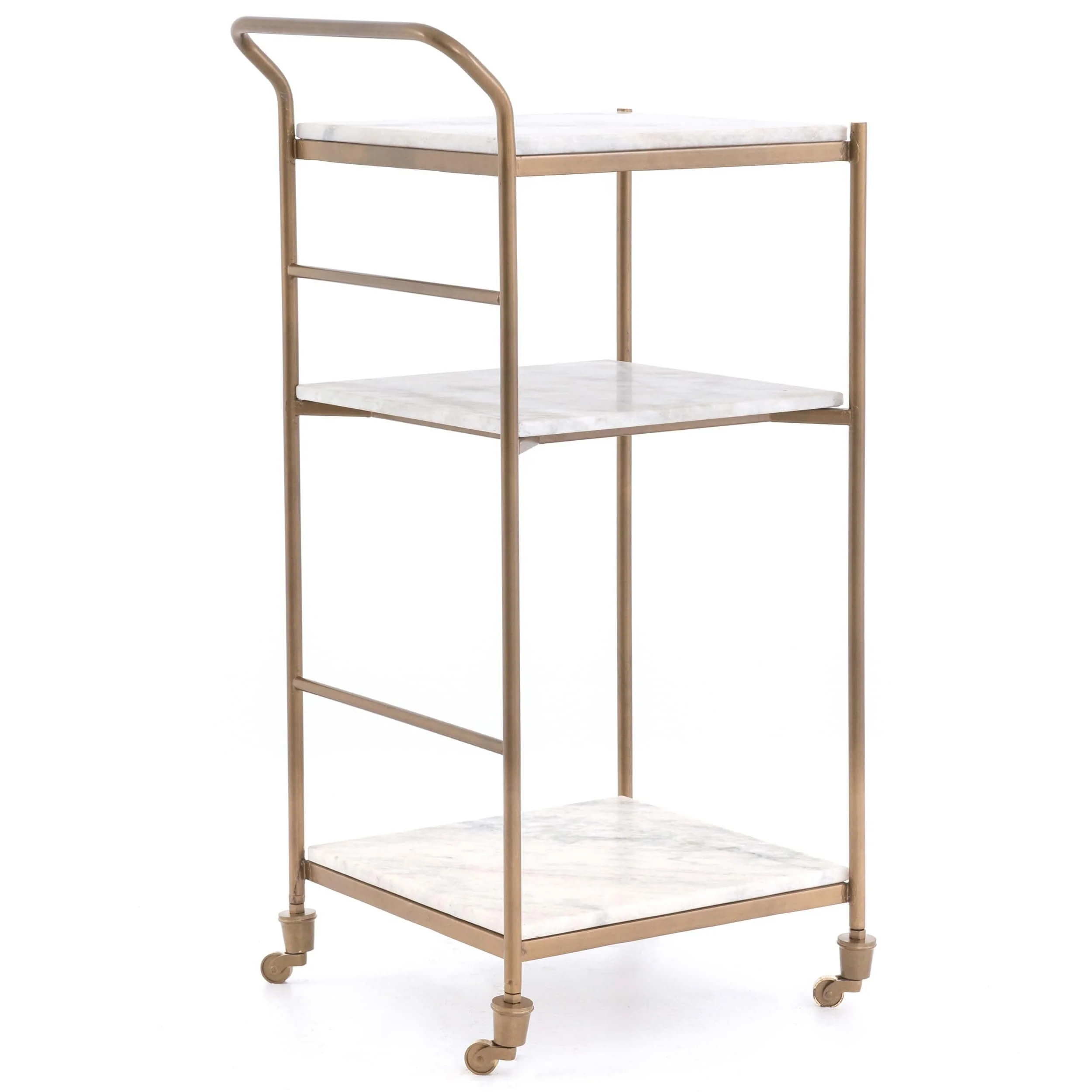 Felix Bar Cart, Antique Brass by Four Hands