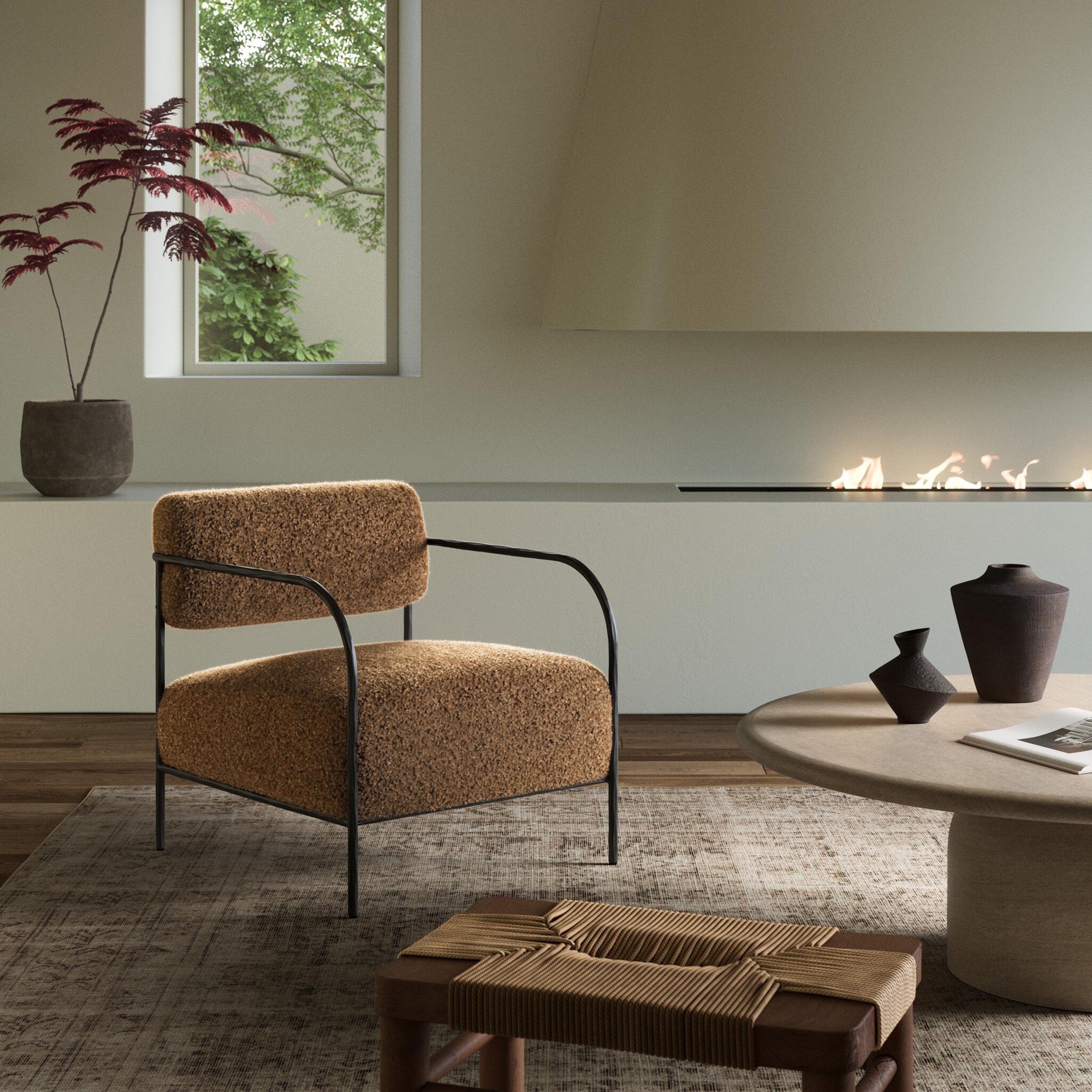 Fenn Chair, Amber Shearling by Four Hands - Image 7