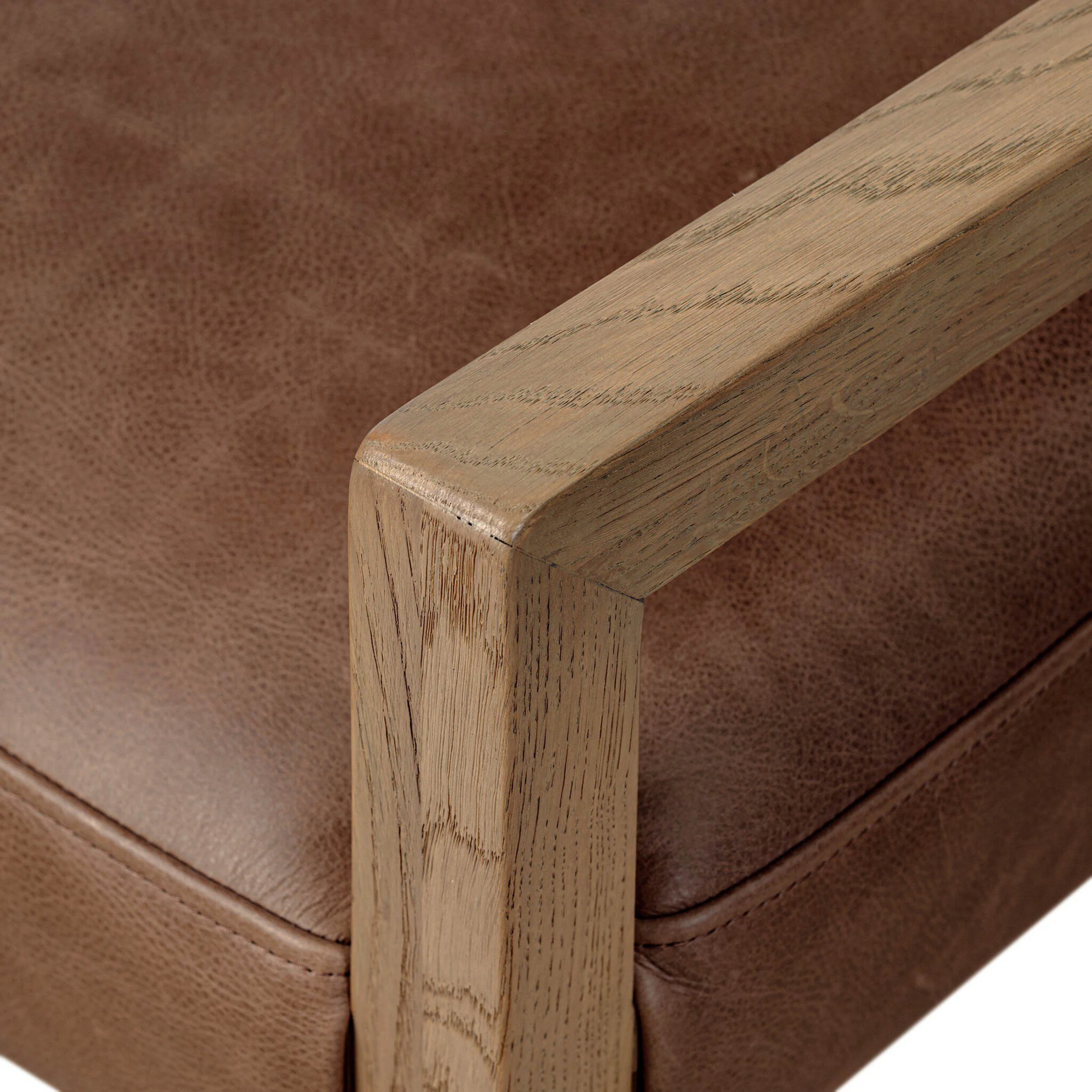 Ferris Leather Dining Arm Chair, Palermo Cigar by Four Hands - Image 5