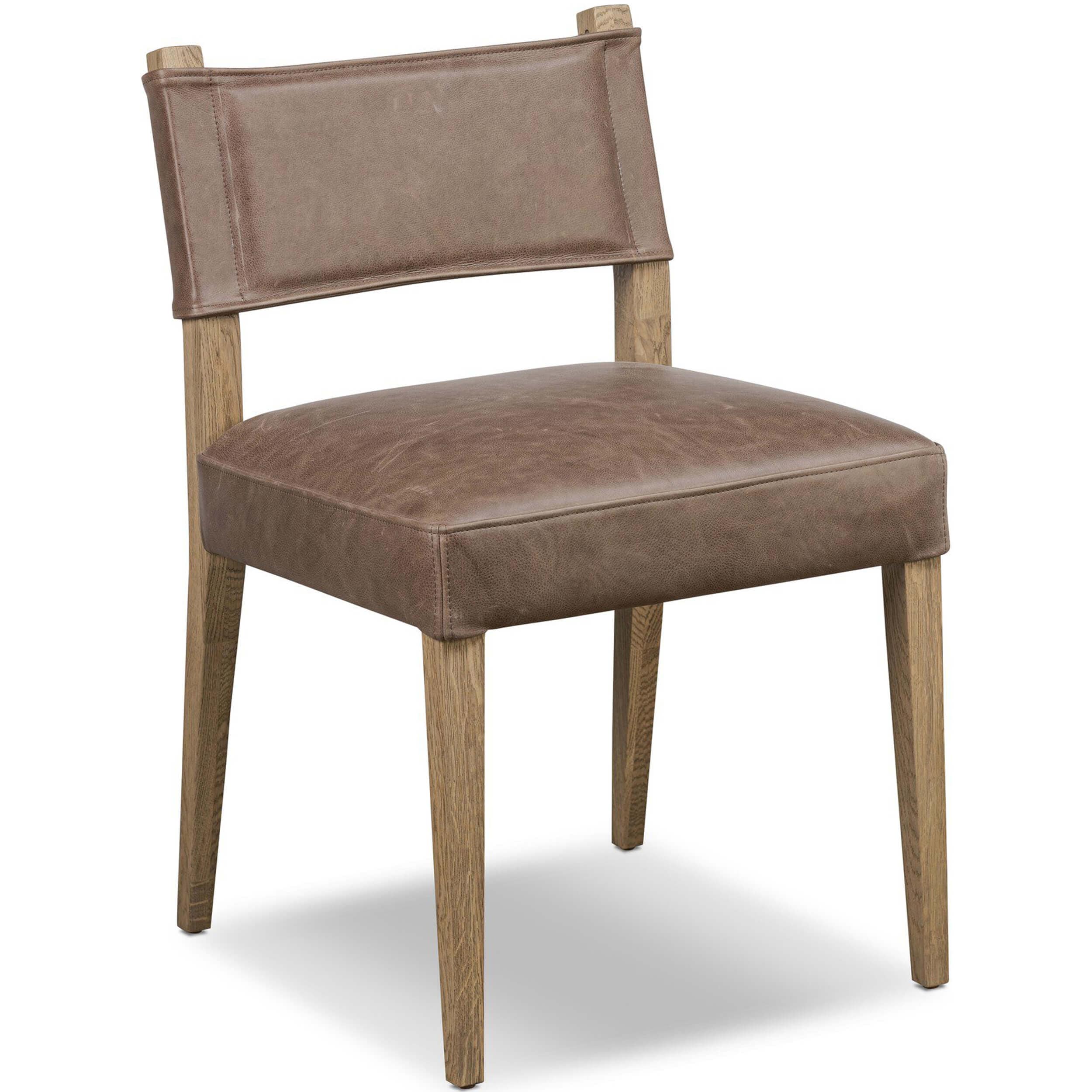 Ferris Leather Dining Chair, Palermo Cigar, Set of 2 by Four Hands