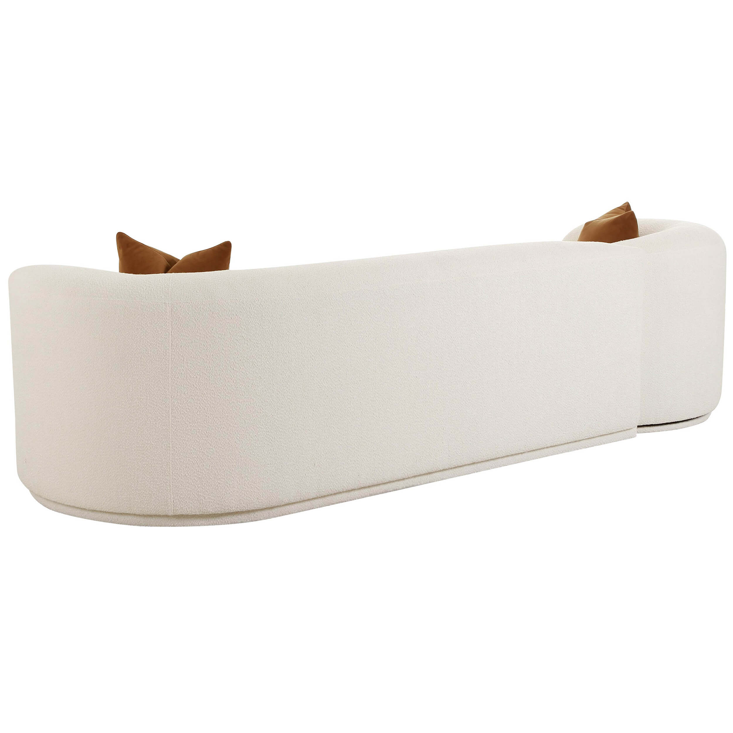 Fickle Boucle 2 Piece Modular RAF Sofa, Cream - Image 3