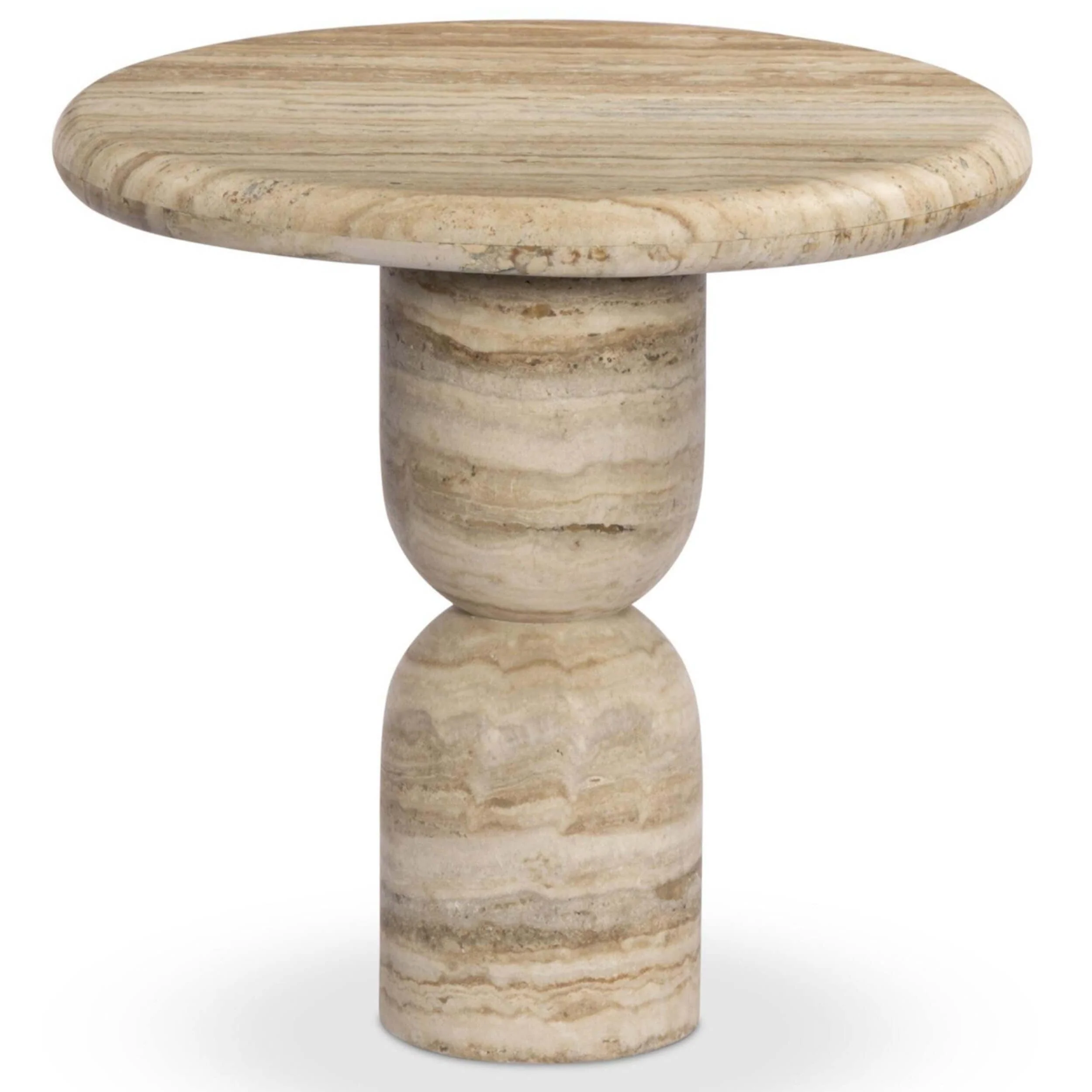 Figueroa End Table, Light Beige Travertine by Amber Lewis x Four Hands - Image 2