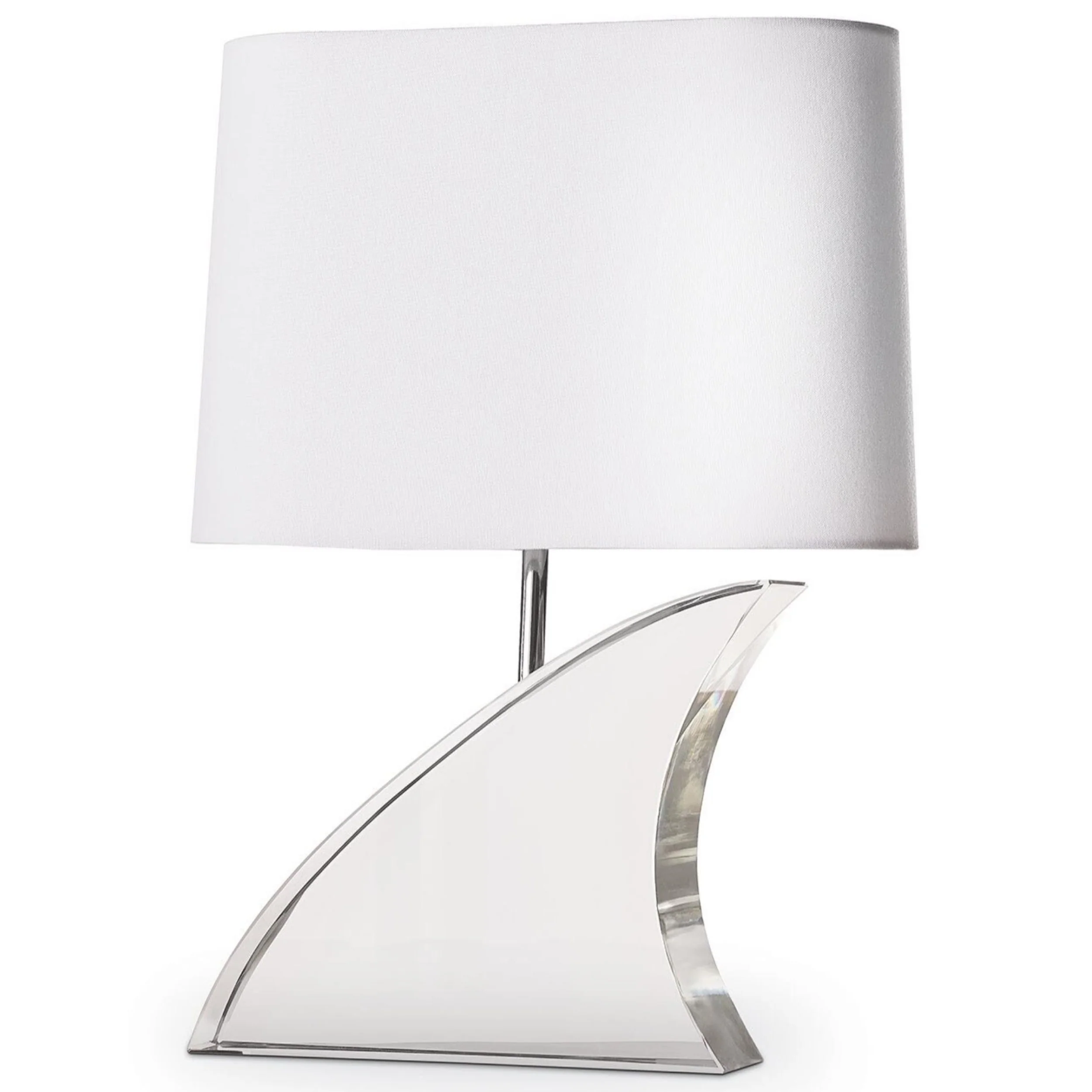 Fin Crystal Table Lamp, Clear - Image 3
