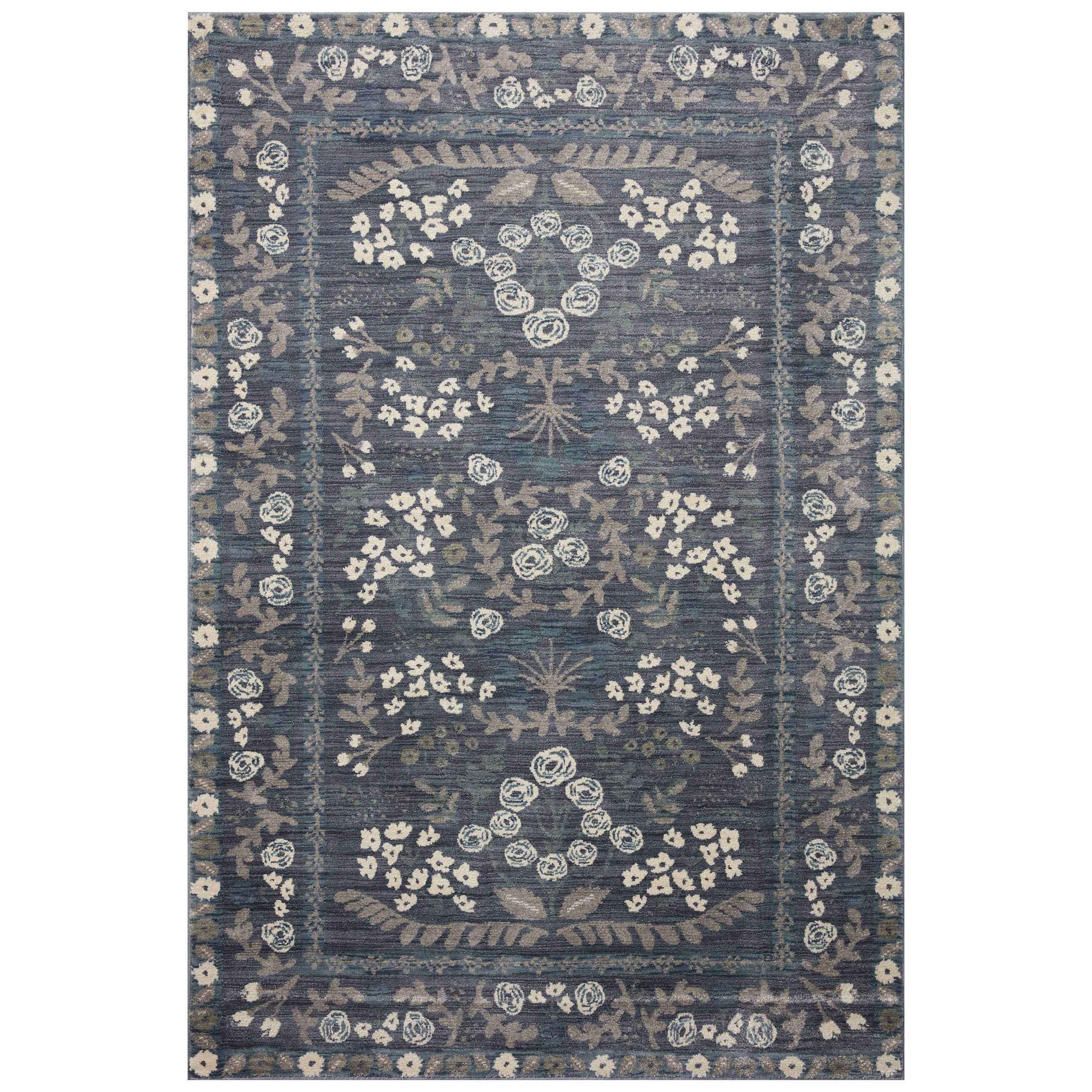 Rifle Paper Co. x Loloi Rug Fiore FIO-01, Navy Grey