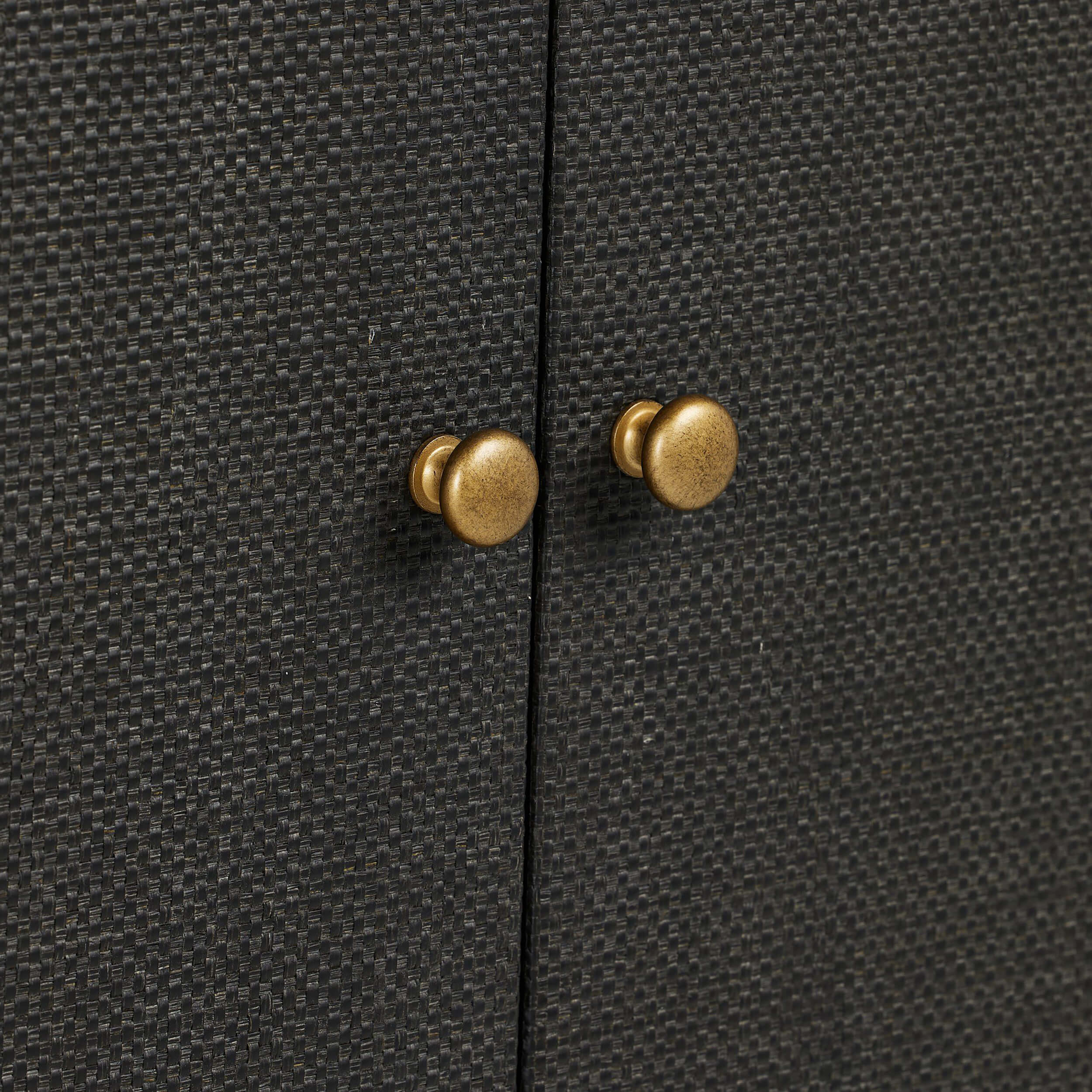 Fiona Bar Cabinet, Black Raffia by Four Hands - Image 5