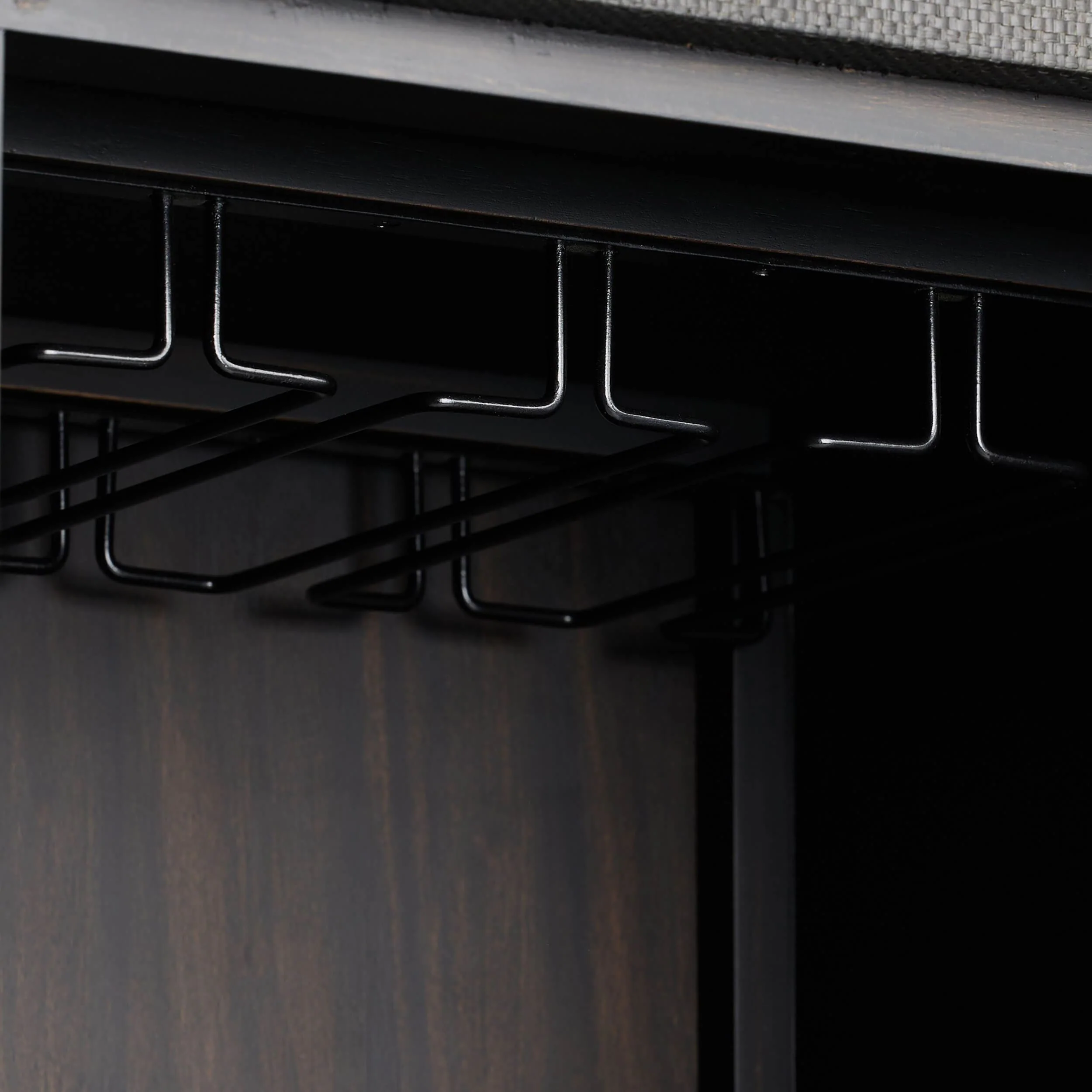 Fiona Bar Cabinet, Black Raffia by Four Hands - Image 6
