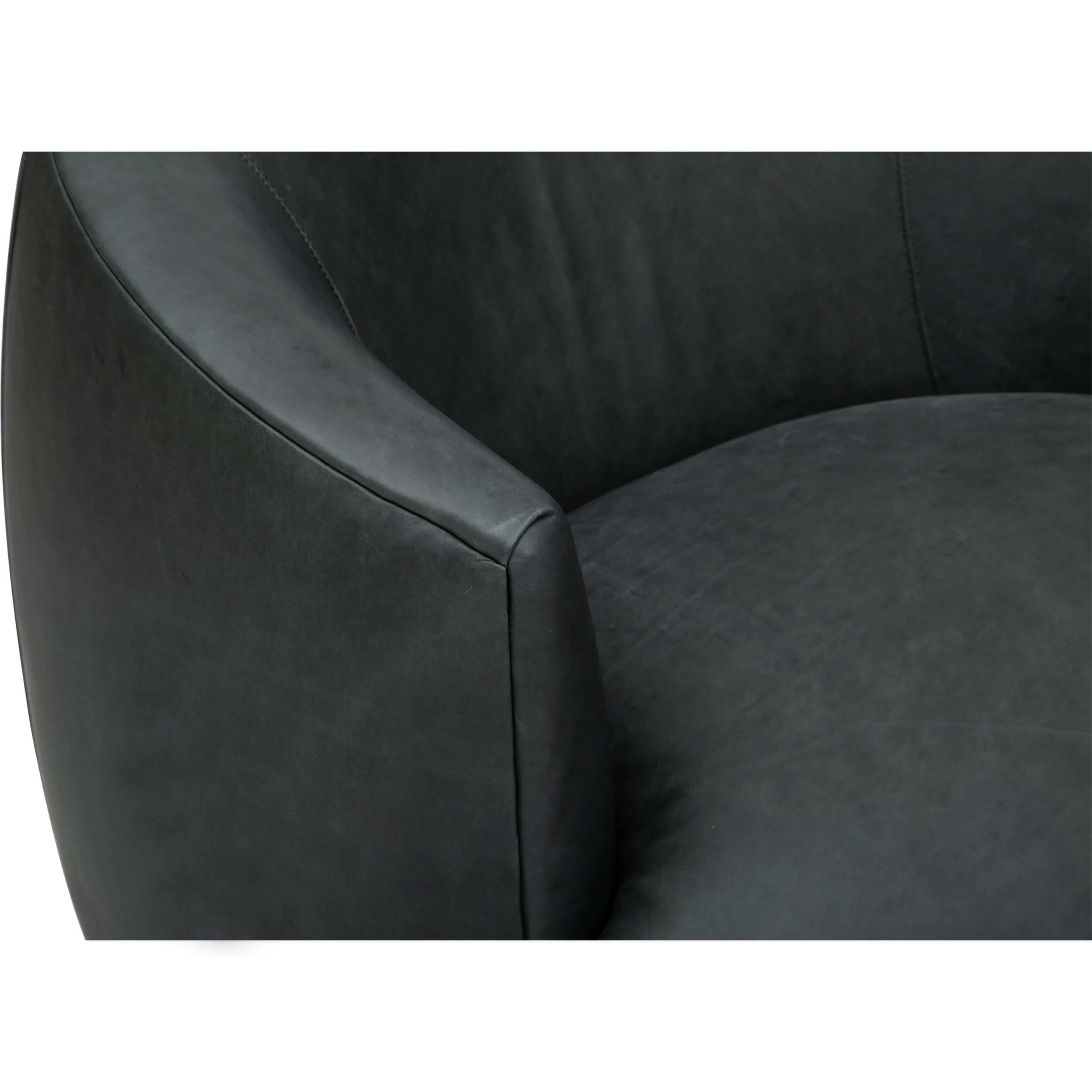 Fiora Leather Swivel Chair, Liverpool River - Image 4
