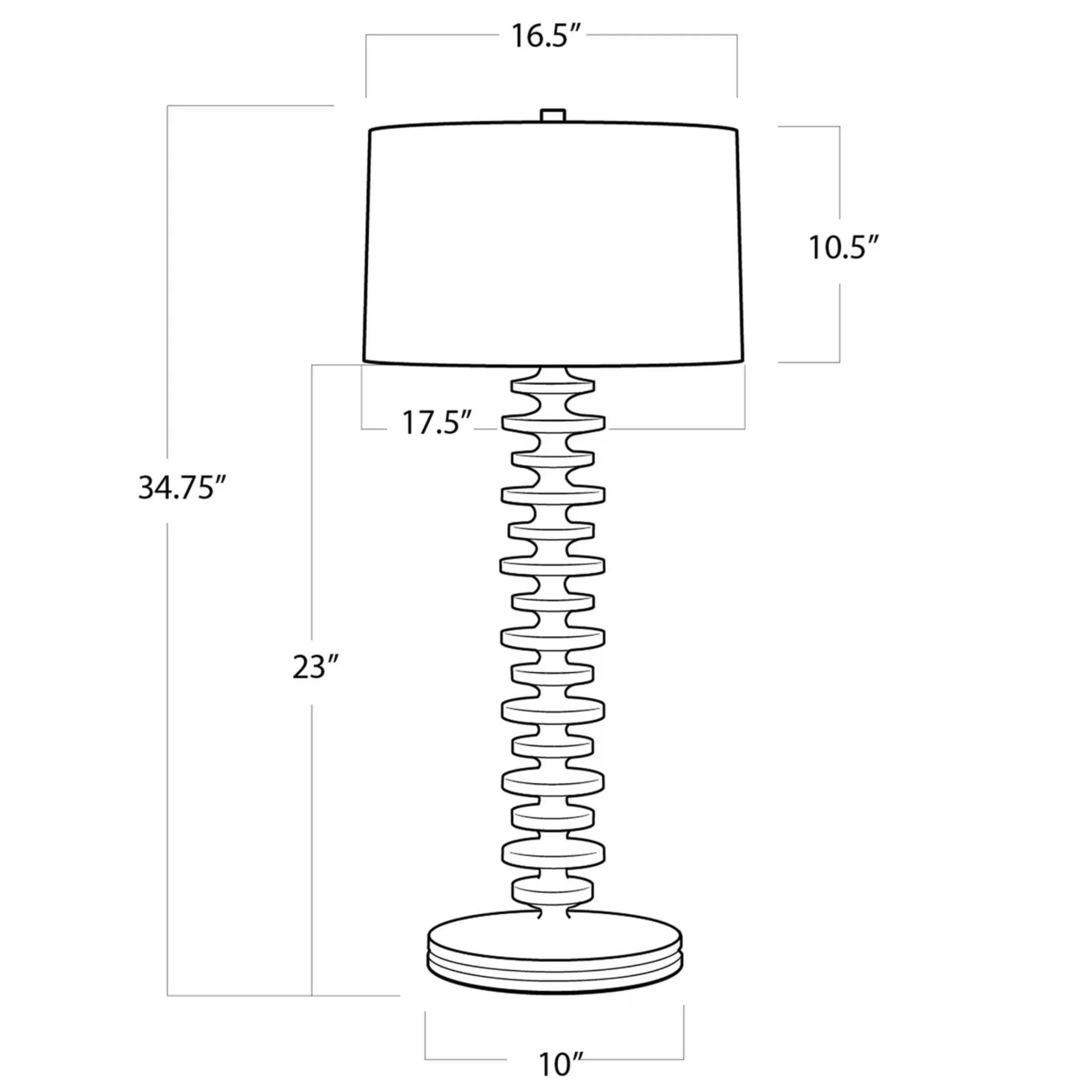 Fishbone Buffet Lamp, White - Image 5