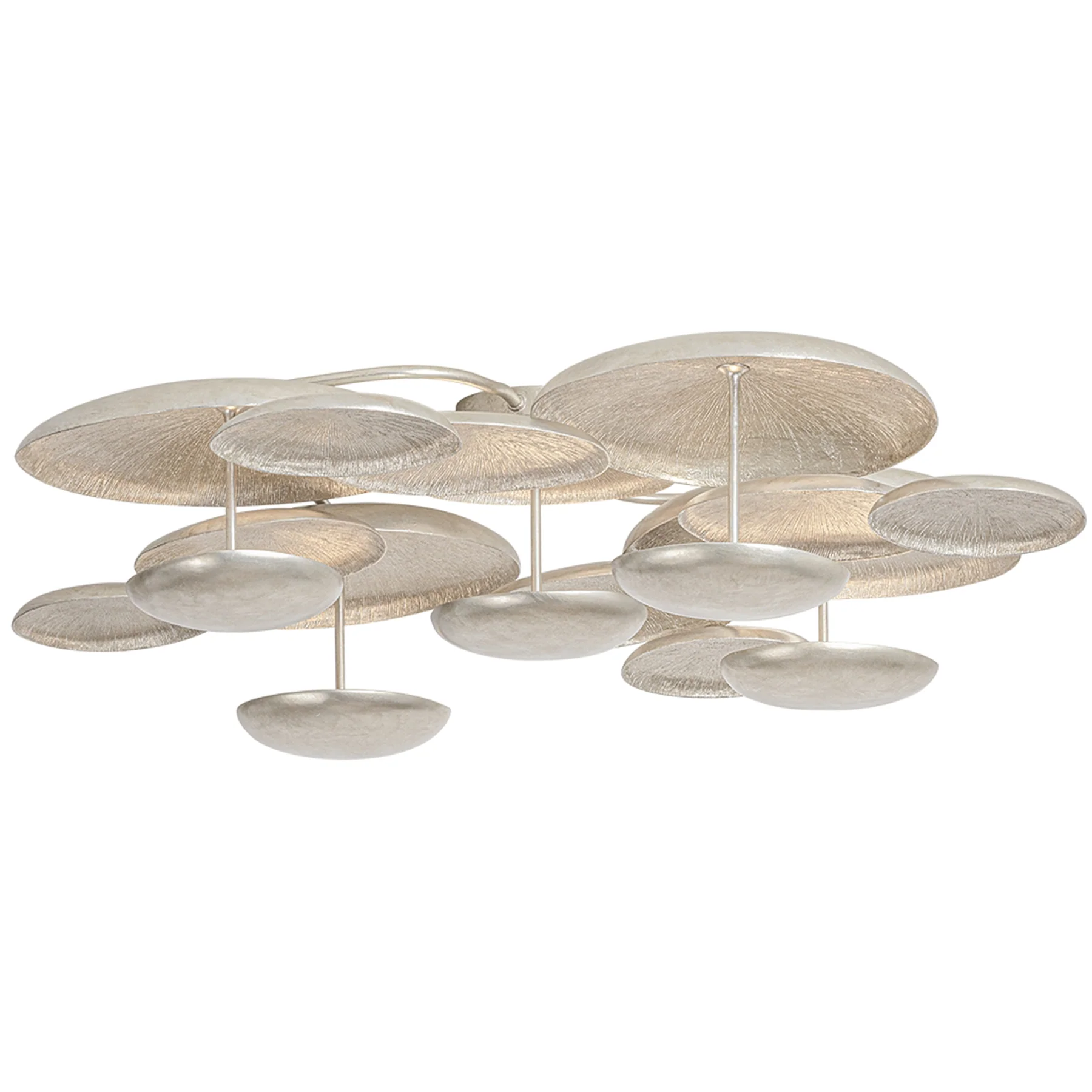 Fistral 5 Light Semi Flush, Texture Warm Silver Leaf