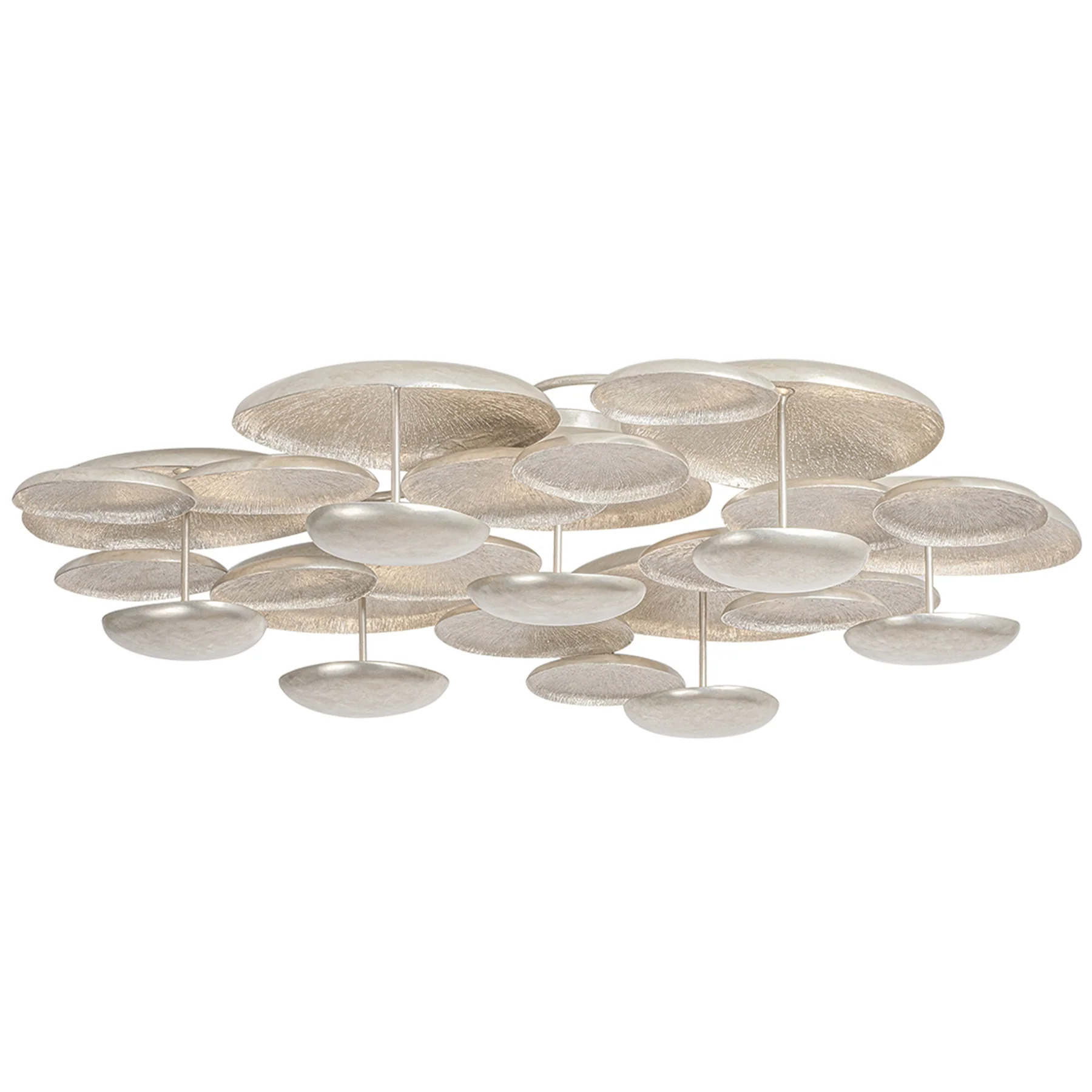 Fistral 7 Light Semi Flush, Texture Warm Silver Leaf