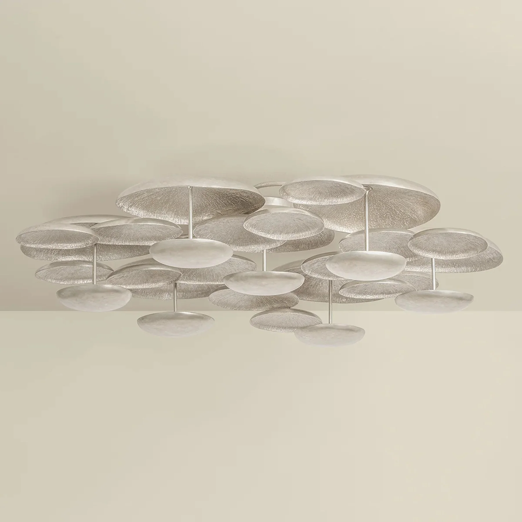Fistral 7 Light Semi Flush, Texture Warm Silver Leaf - Image 2