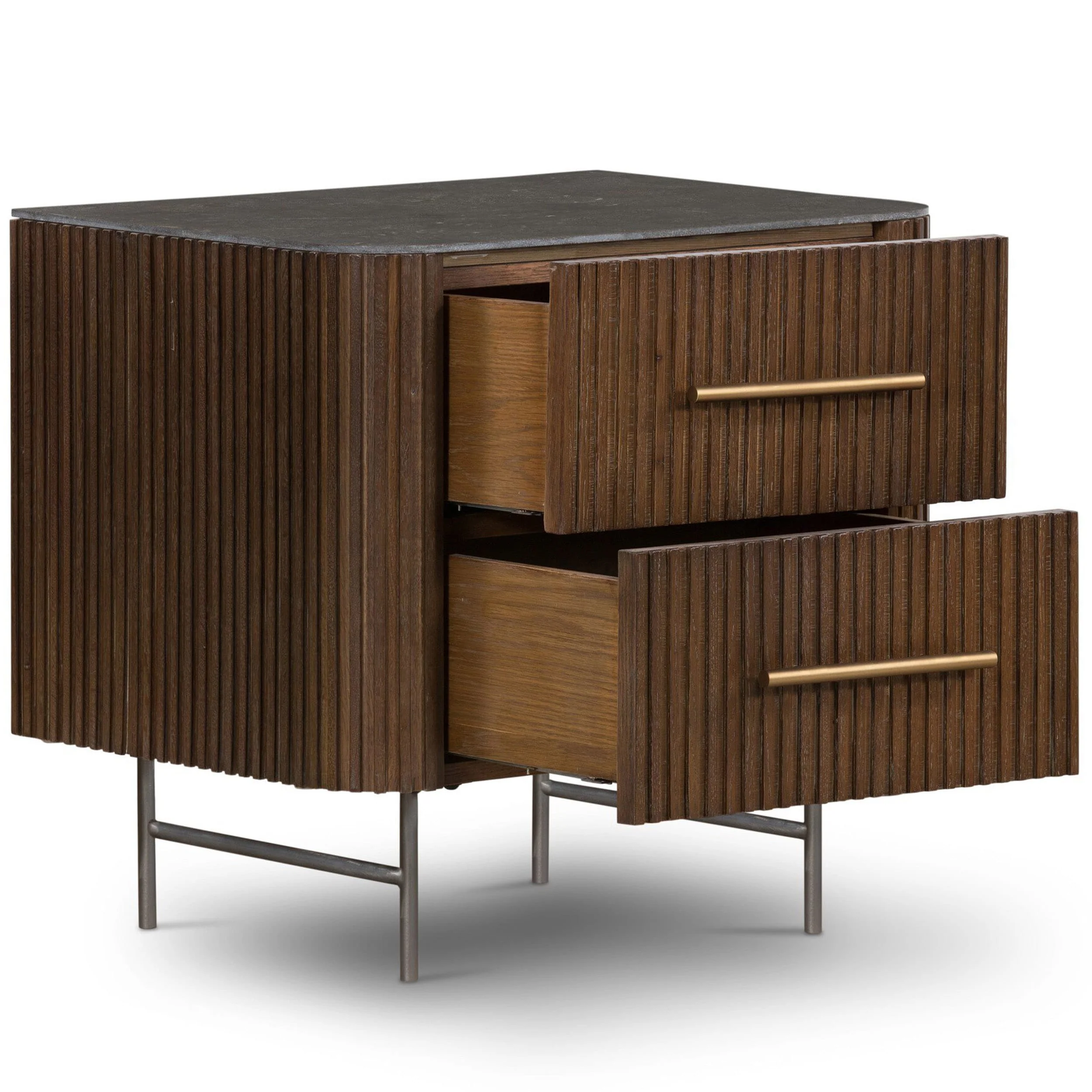 Fletcher Nightstand, Terra Brown by Four Hands - Image 4