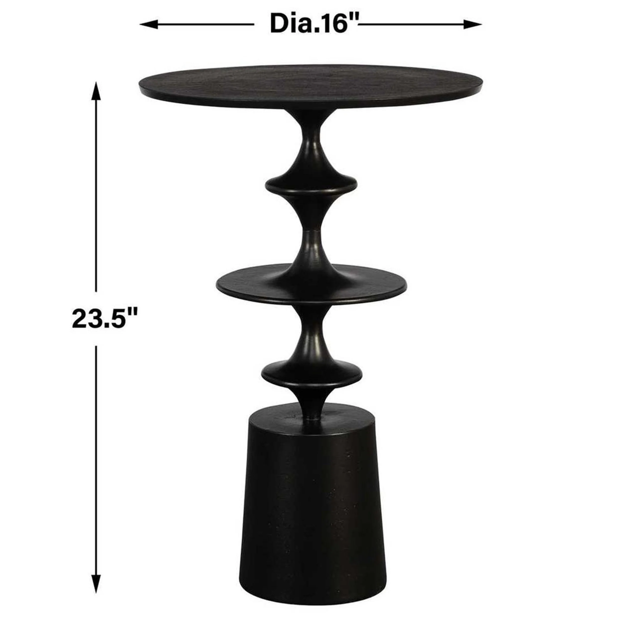 Flight Accent Table, Black - Image 5