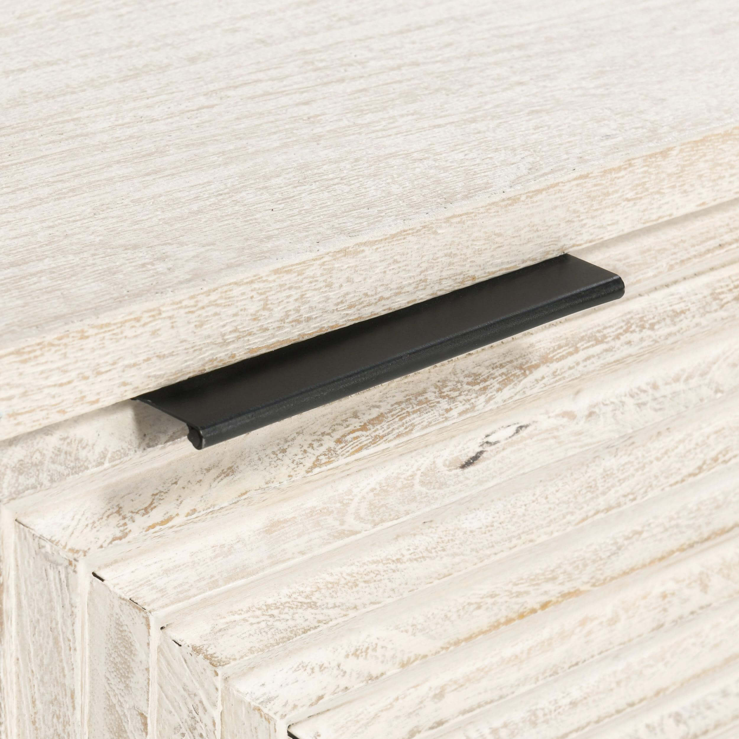 Flint 6 Door Cabinet, Coastal White - Image 4