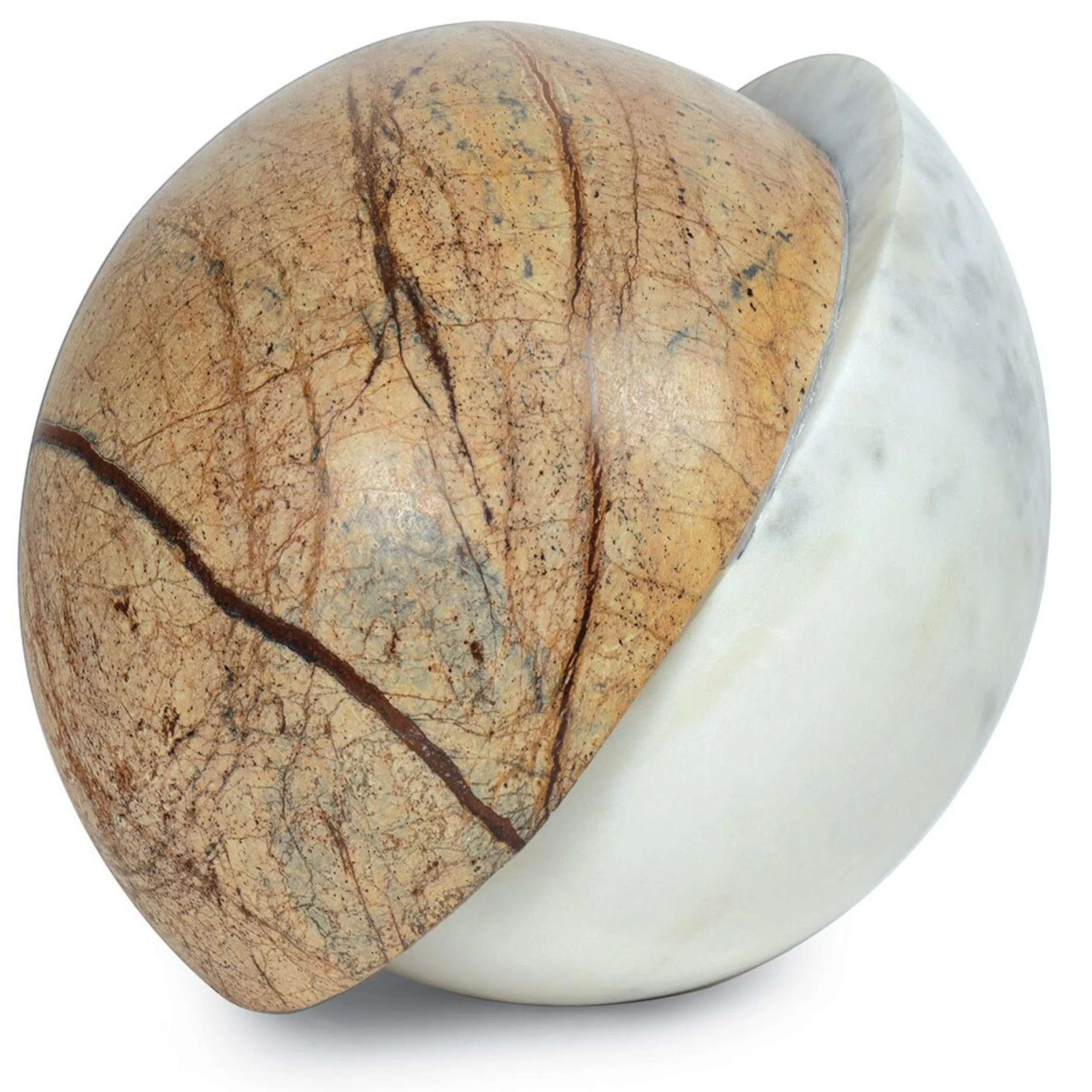 Flint Marble Sphere, Brown