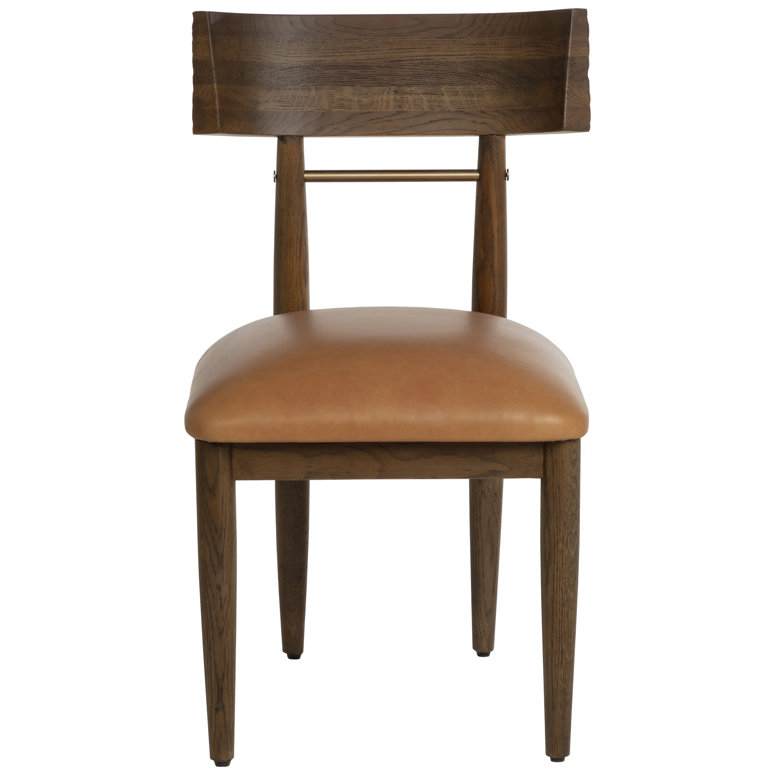 Florian Leather Dining Chair, Tan, Set of 2 - Image 2