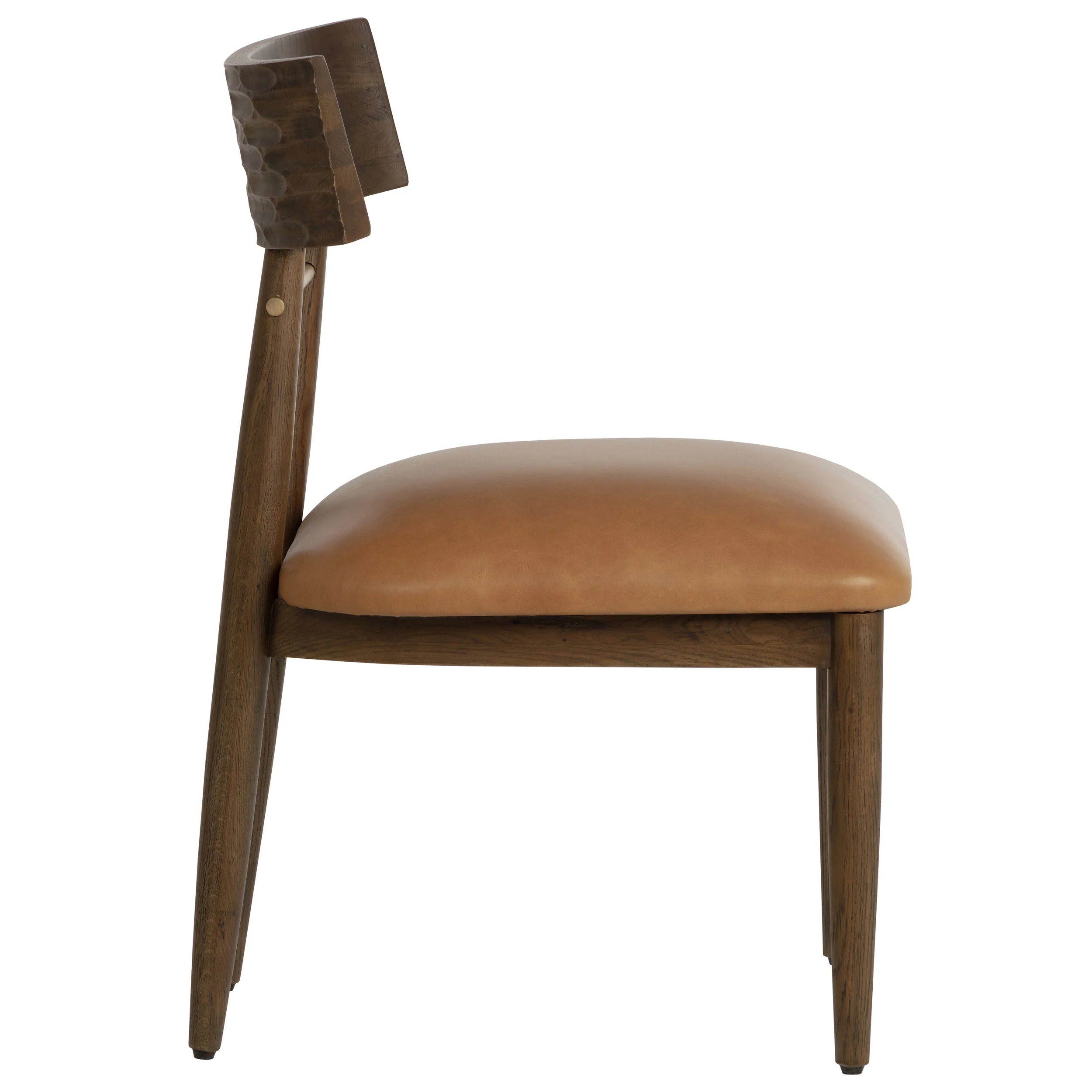 Florian Leather Dining Chair, Tan, Set of 2 - Image 3