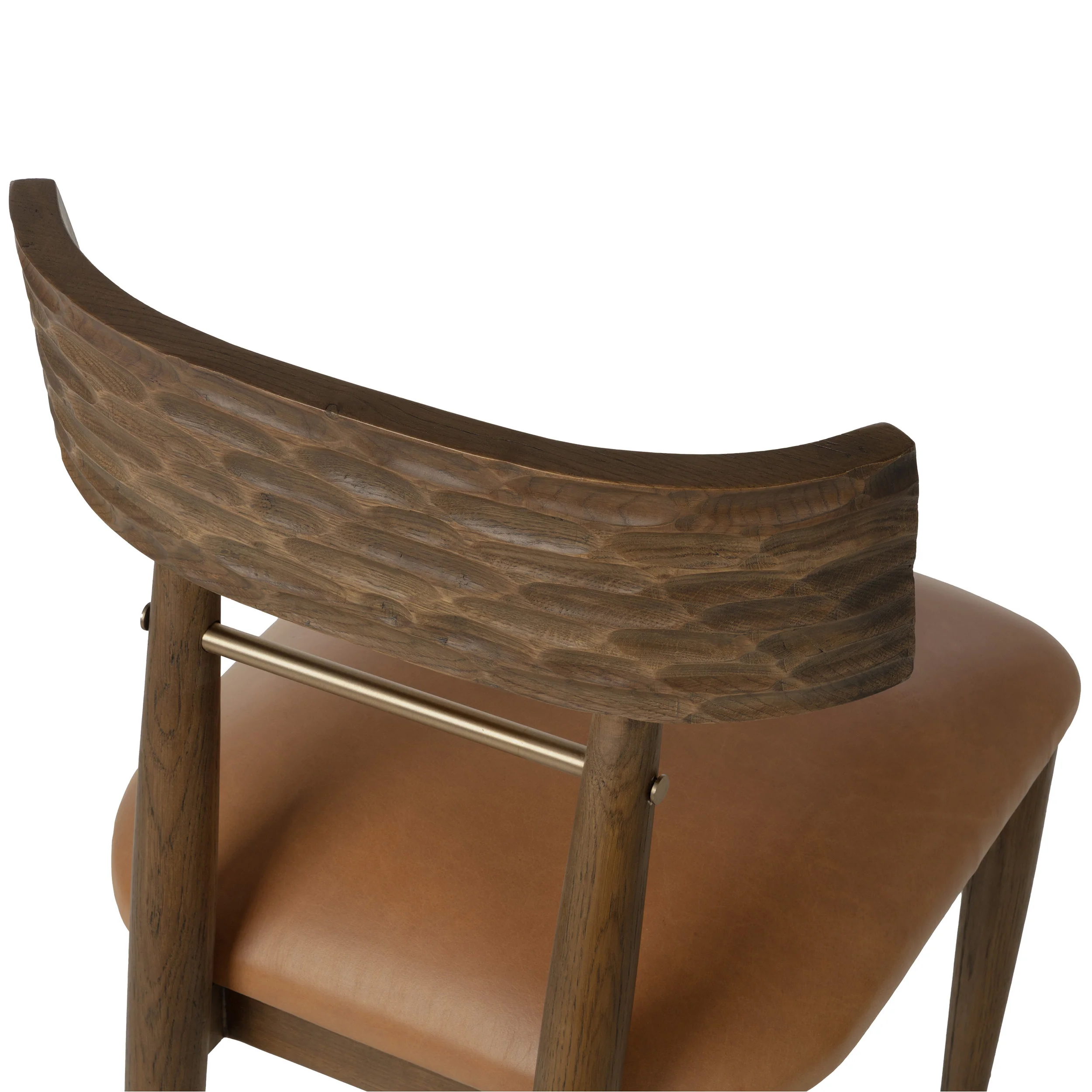 Florian Leather Dining Chair, Tan, Set of 2 - Image 4