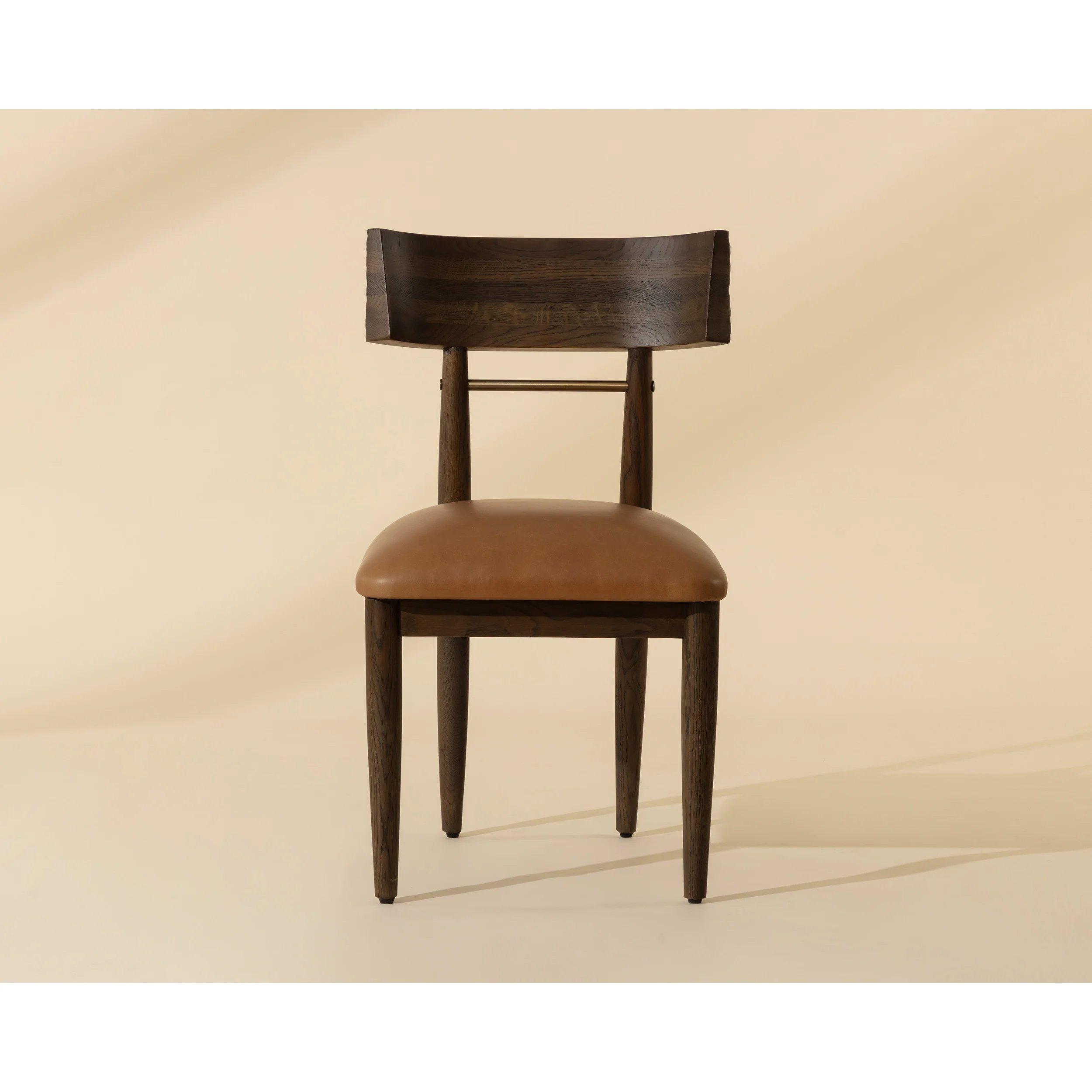 Florian Leather Dining Chair, Tan, Set of 2 - Image 5