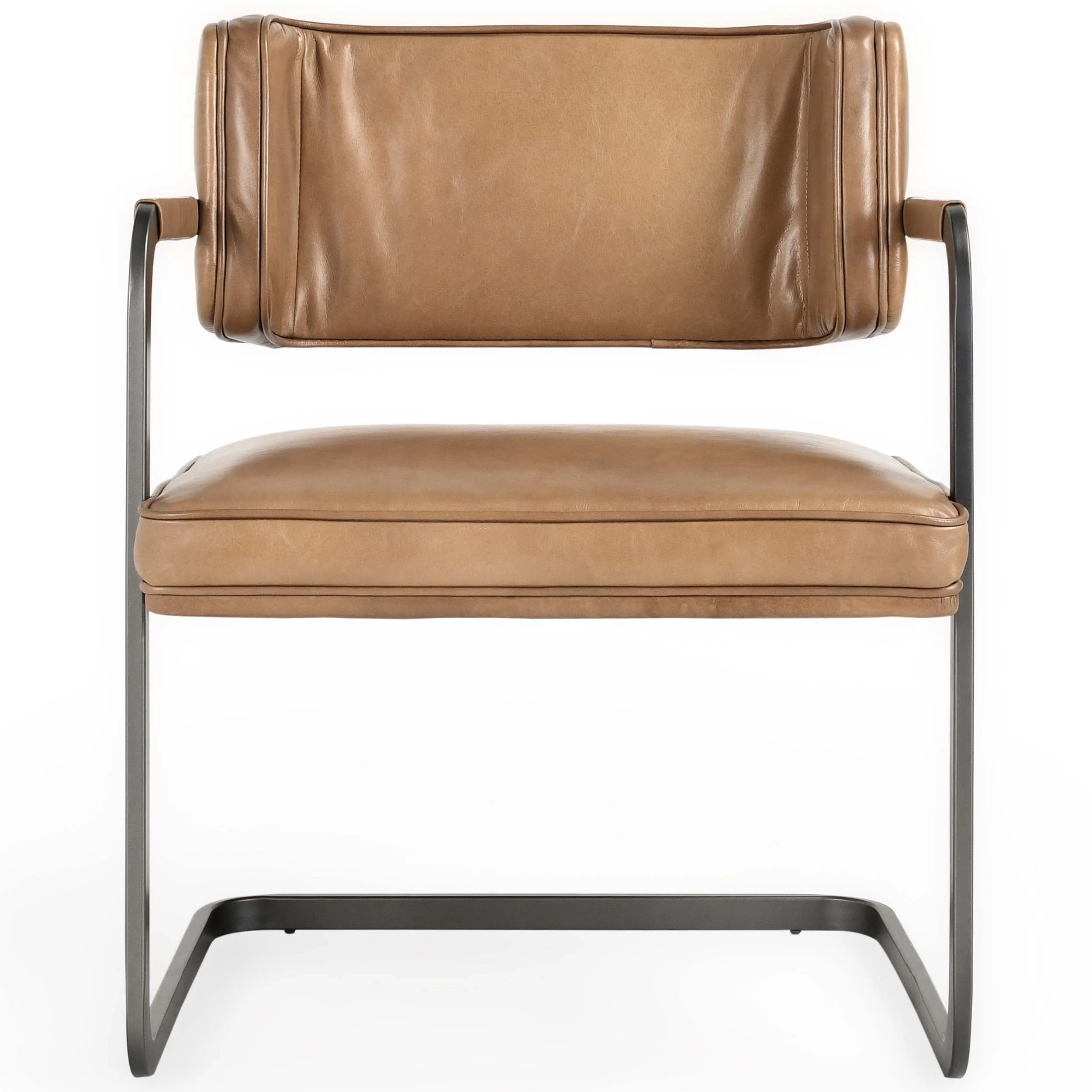 Fonda Leather Dining Chair, Adobe Tan, Set of 2 - Image 2