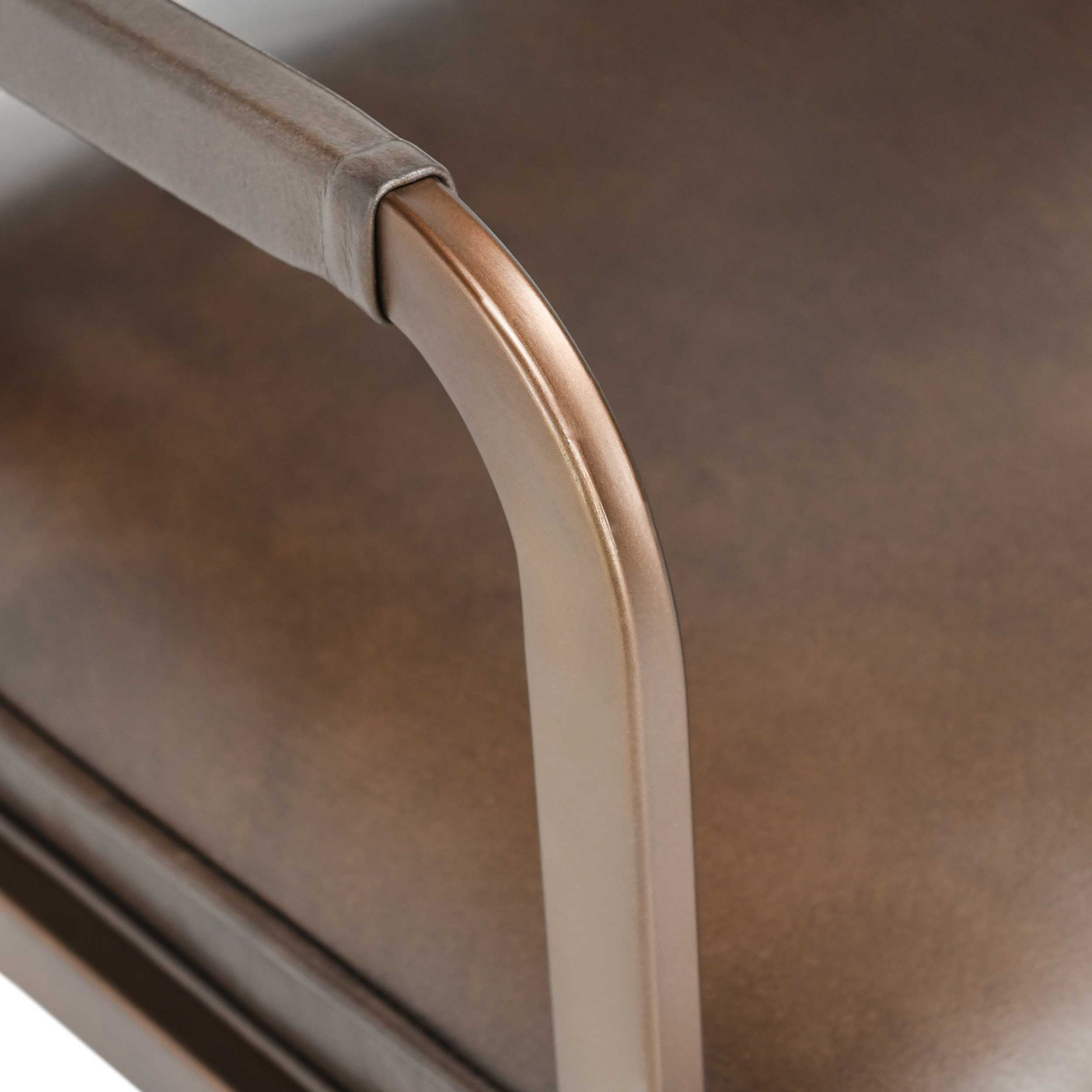 Fonda Leather Dining Chair, Truffle Brown, Set of 2 - Image 6