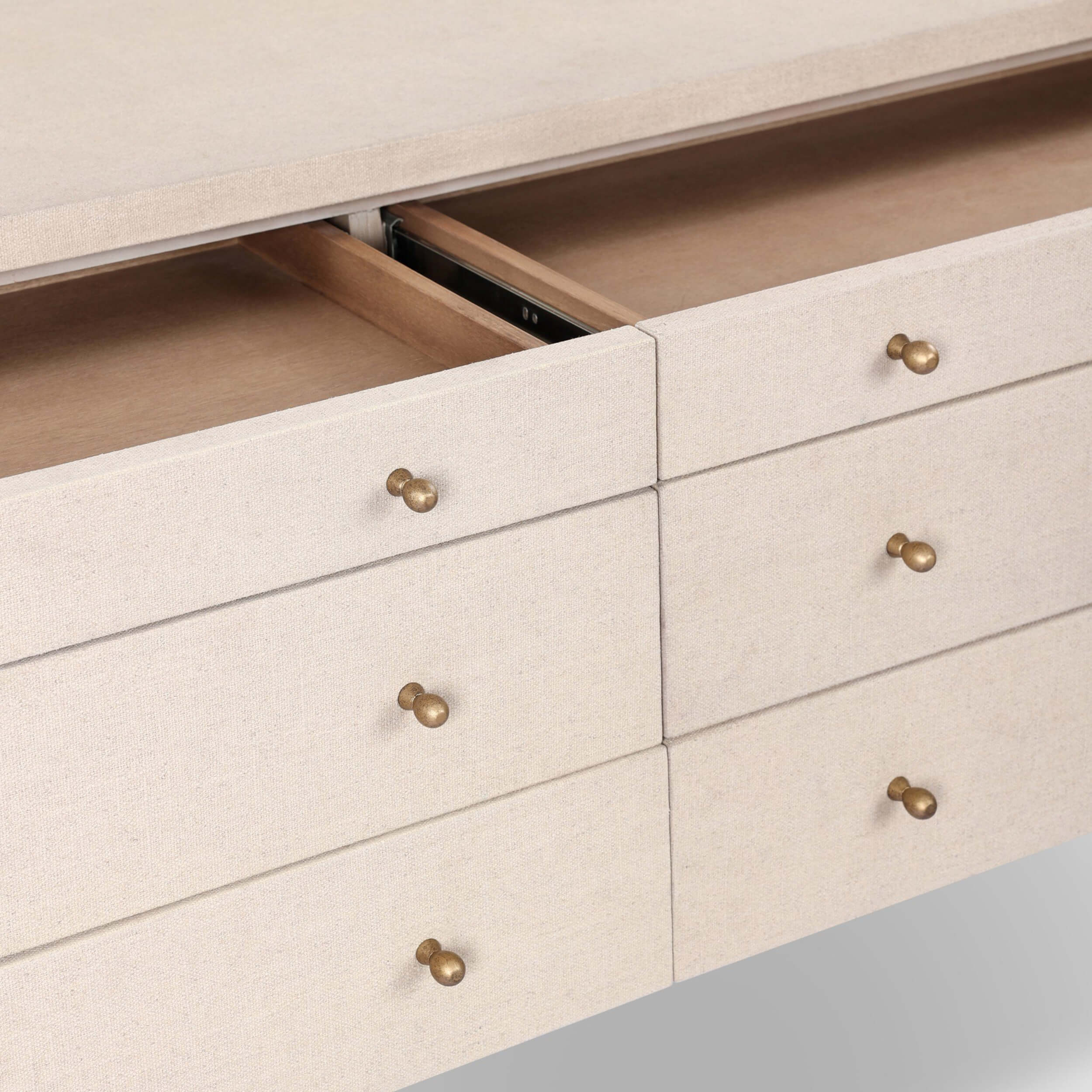 Ford Console Table, Beige Painted Linen by Four Hands - Image 4