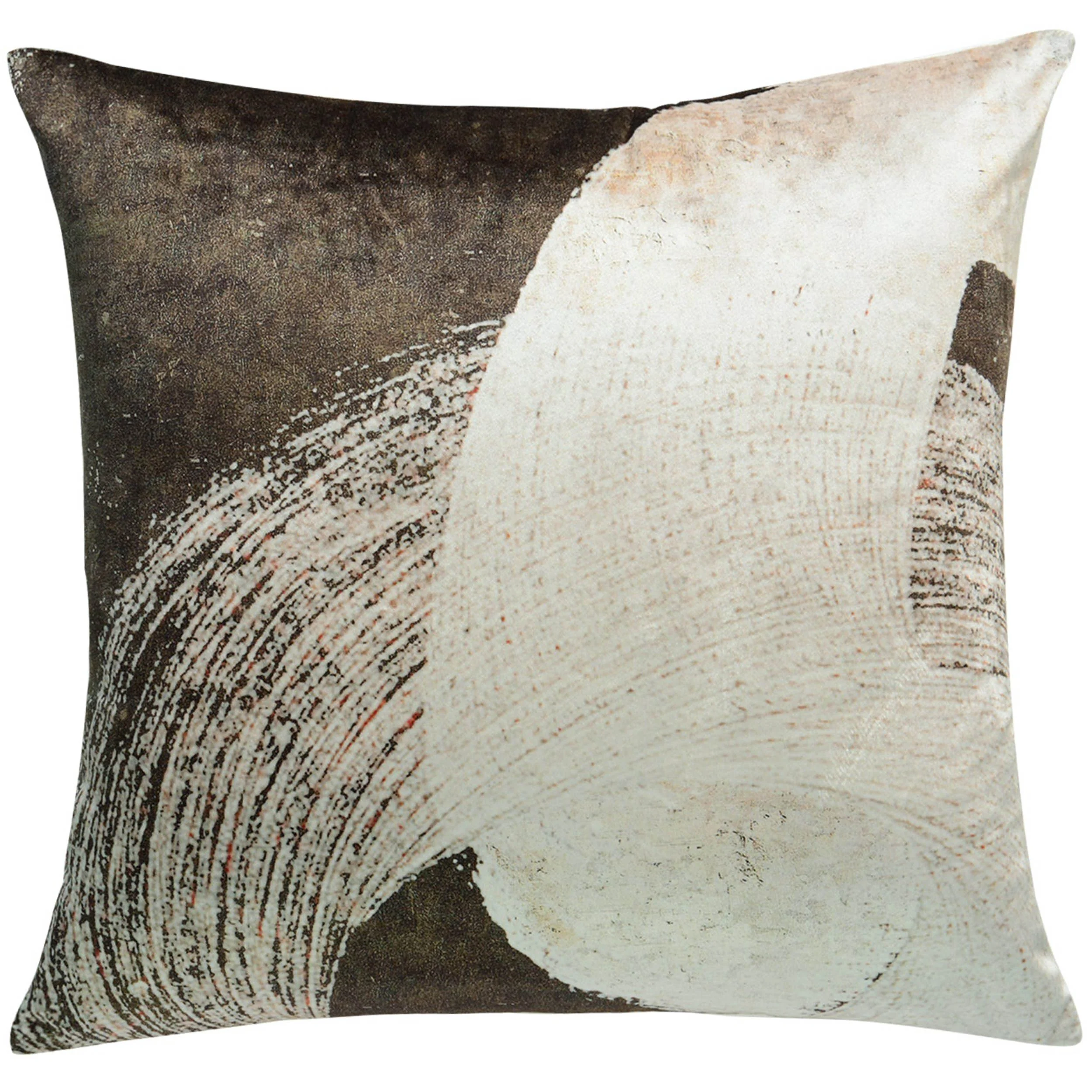 Forest Abstract Pillow, Green/Beige