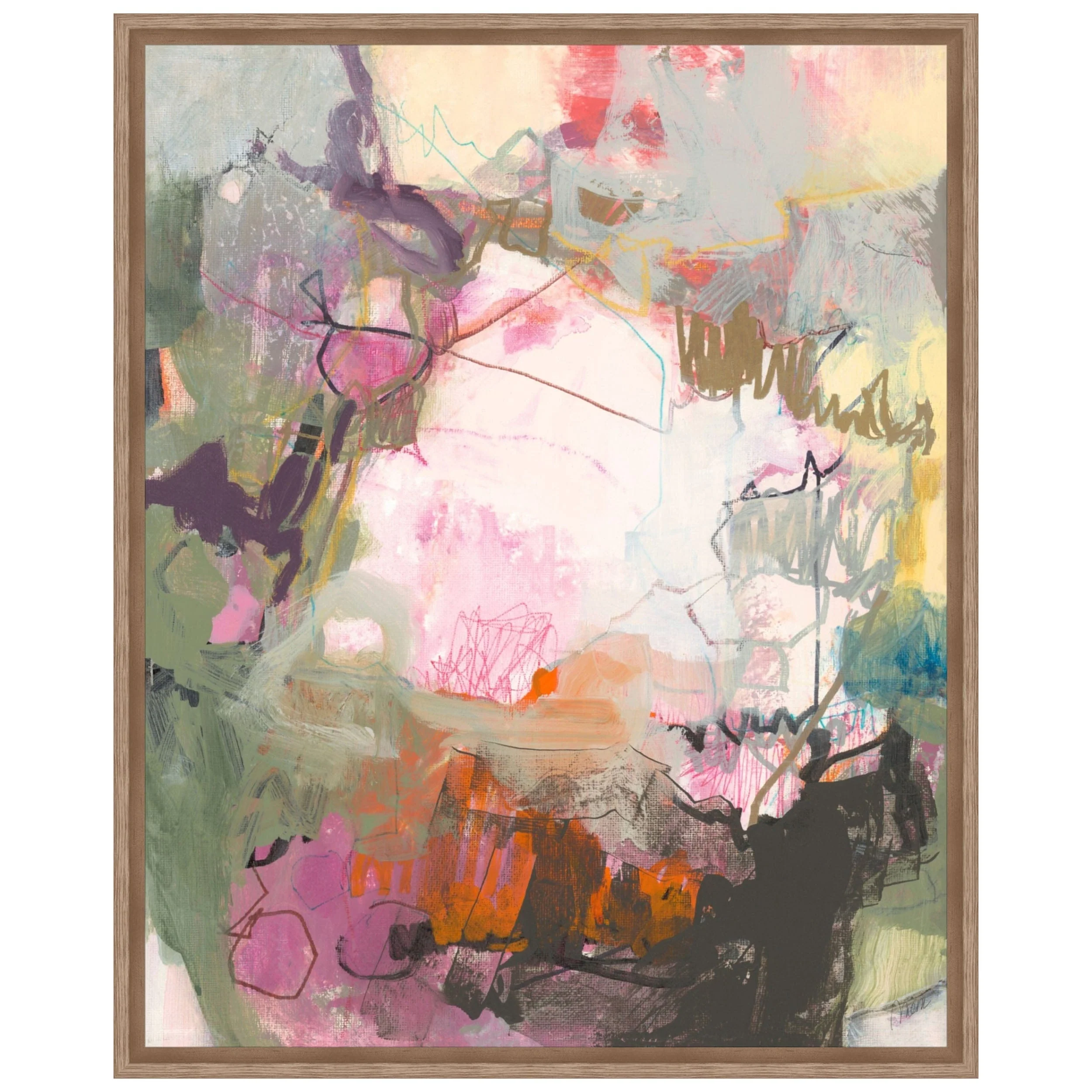 Forest Bounty II Framed, Buff