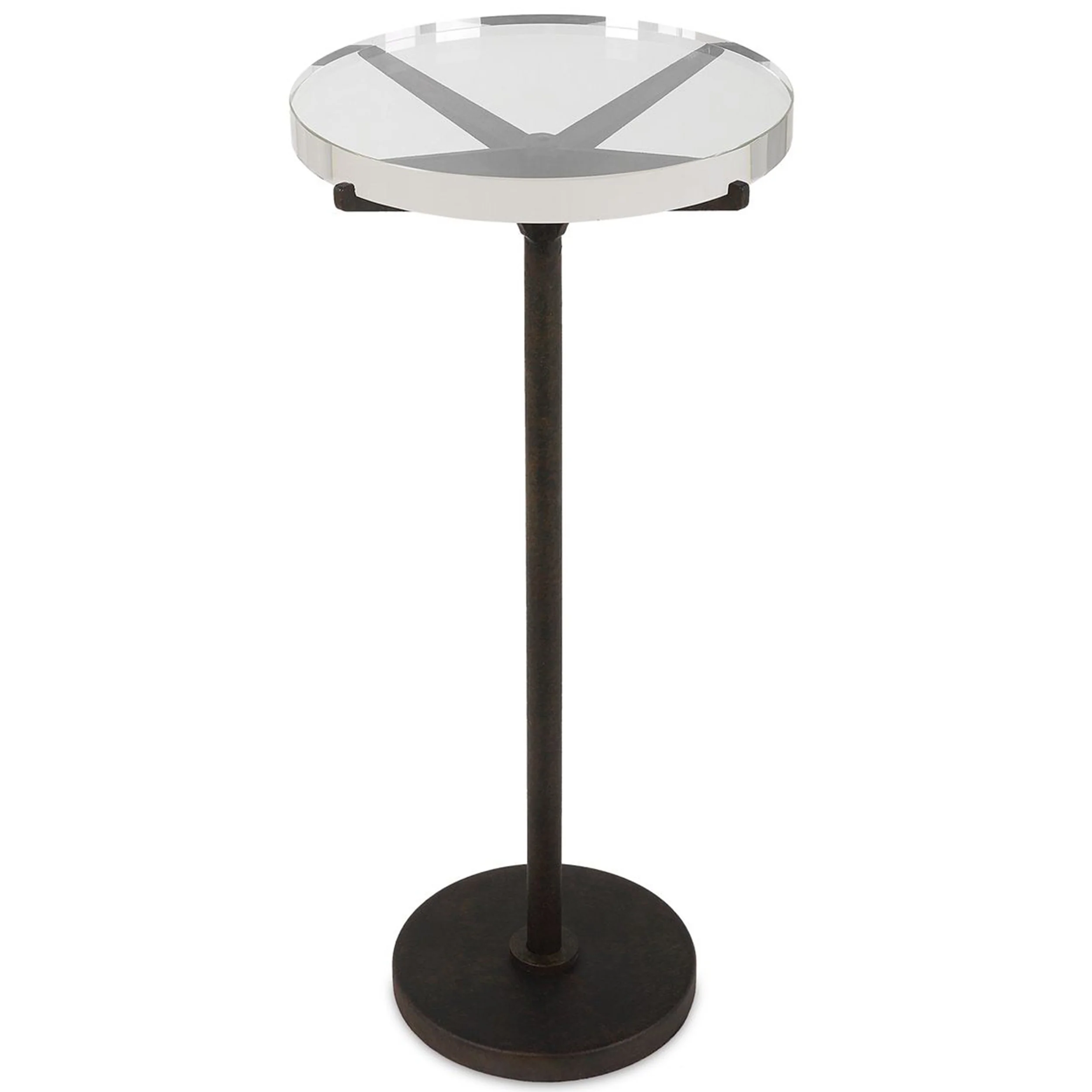Forge Accent Table, Rustic Brown
