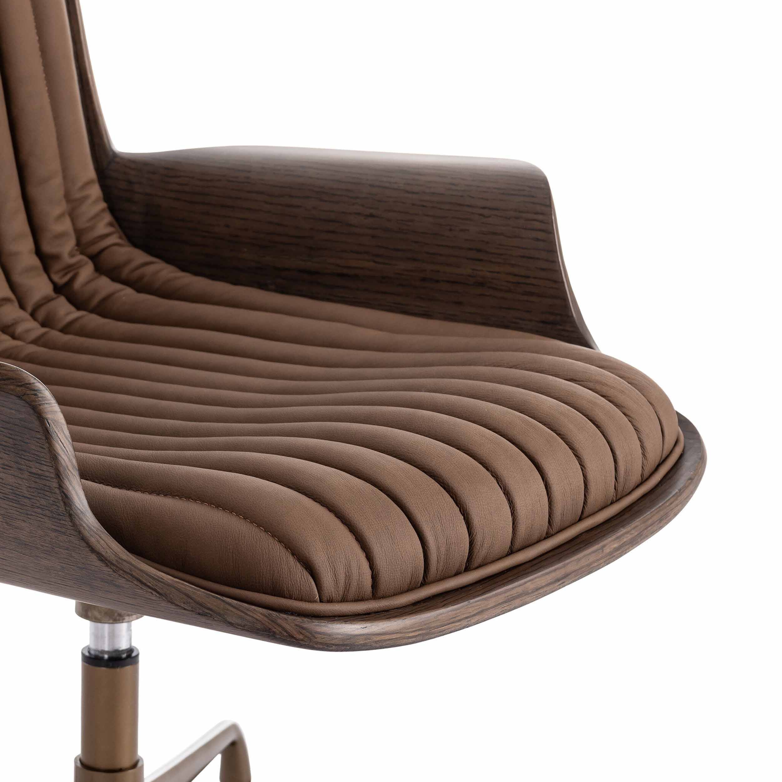 Frankie Leather Desk Chair, Maestro Cigar by Four Hands - Image 6