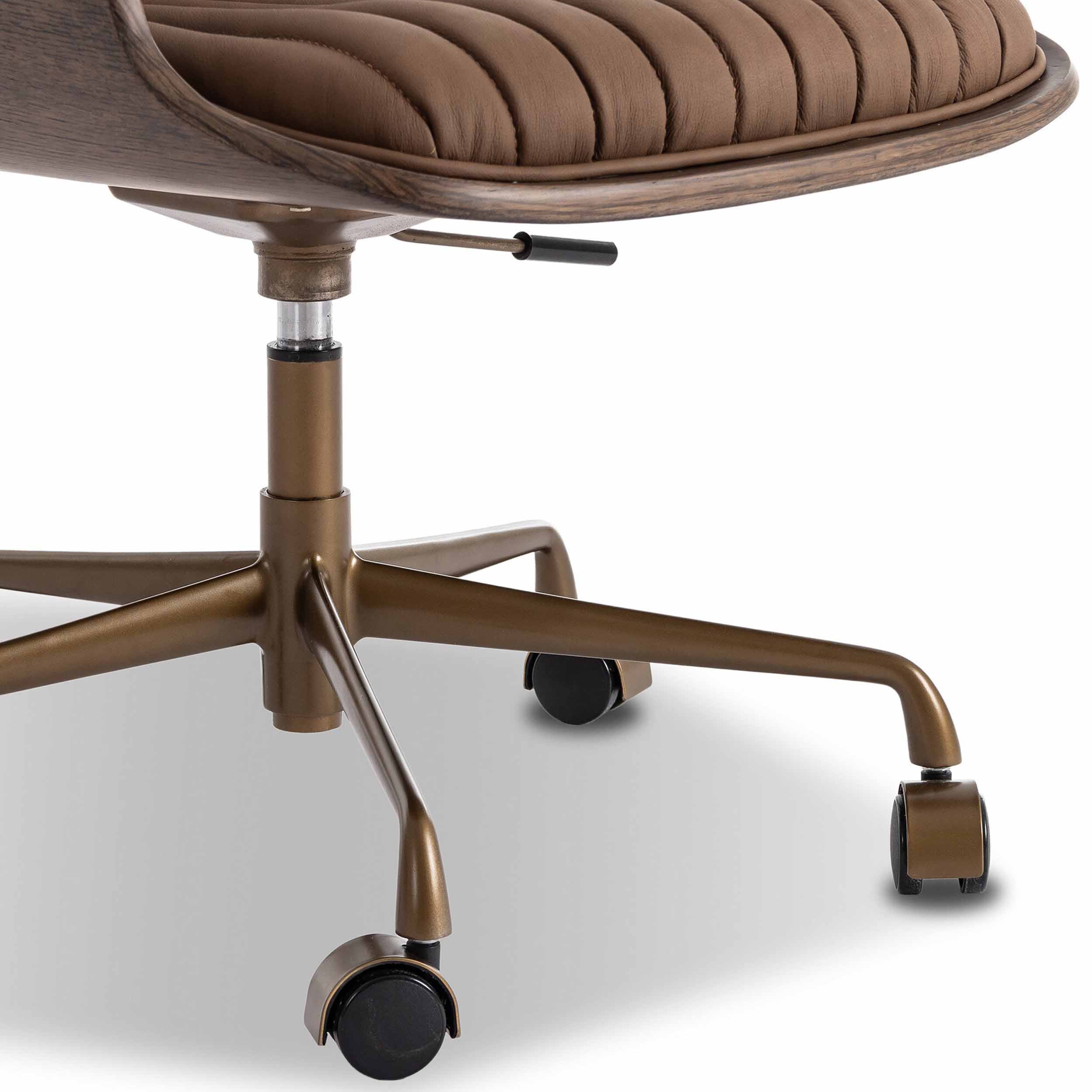 Frankie Leather Desk Chair, Maestro Cigar by Four Hands - Image 7