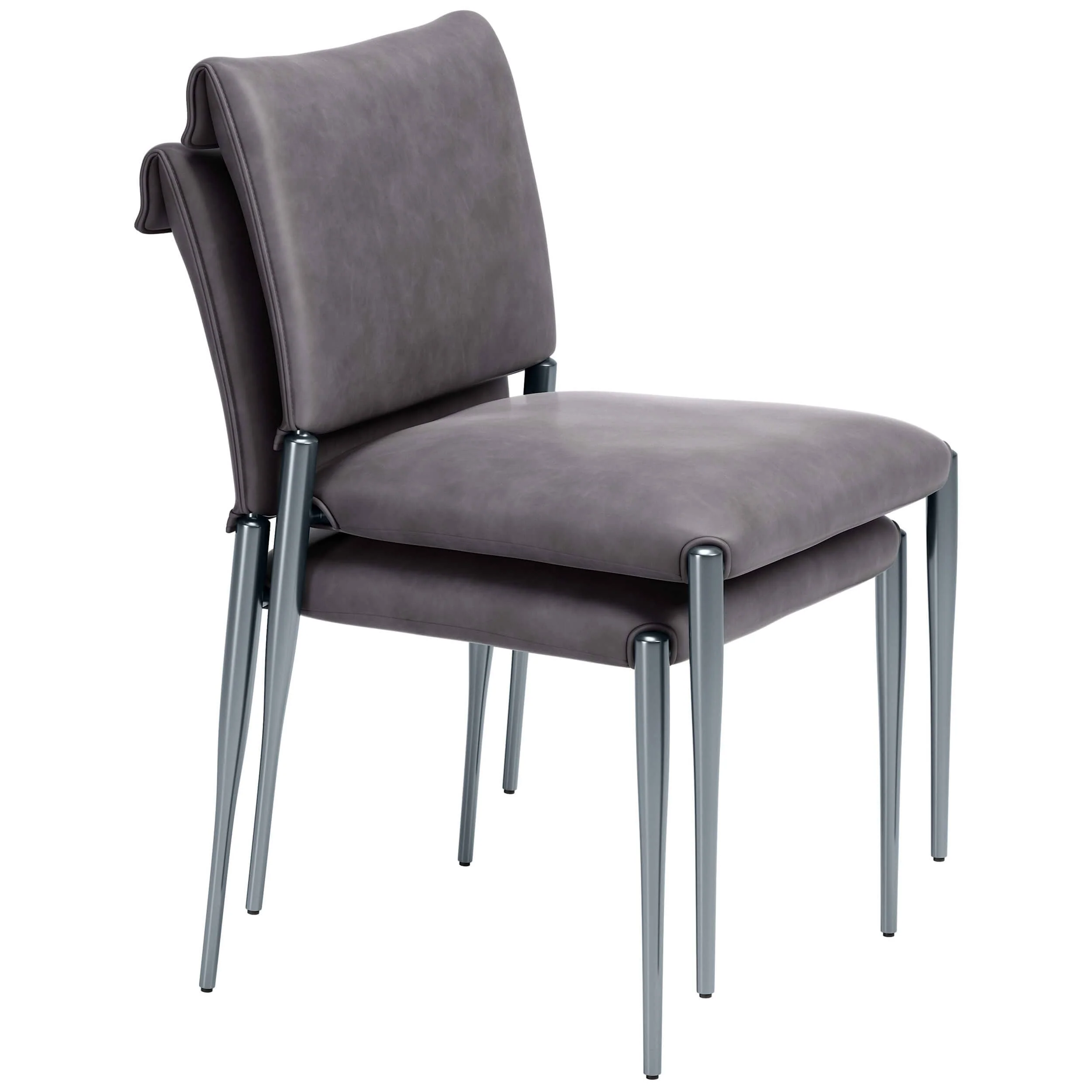 Freesia Dining Chair, Charcoal Gray, Set of 2 - Image 4