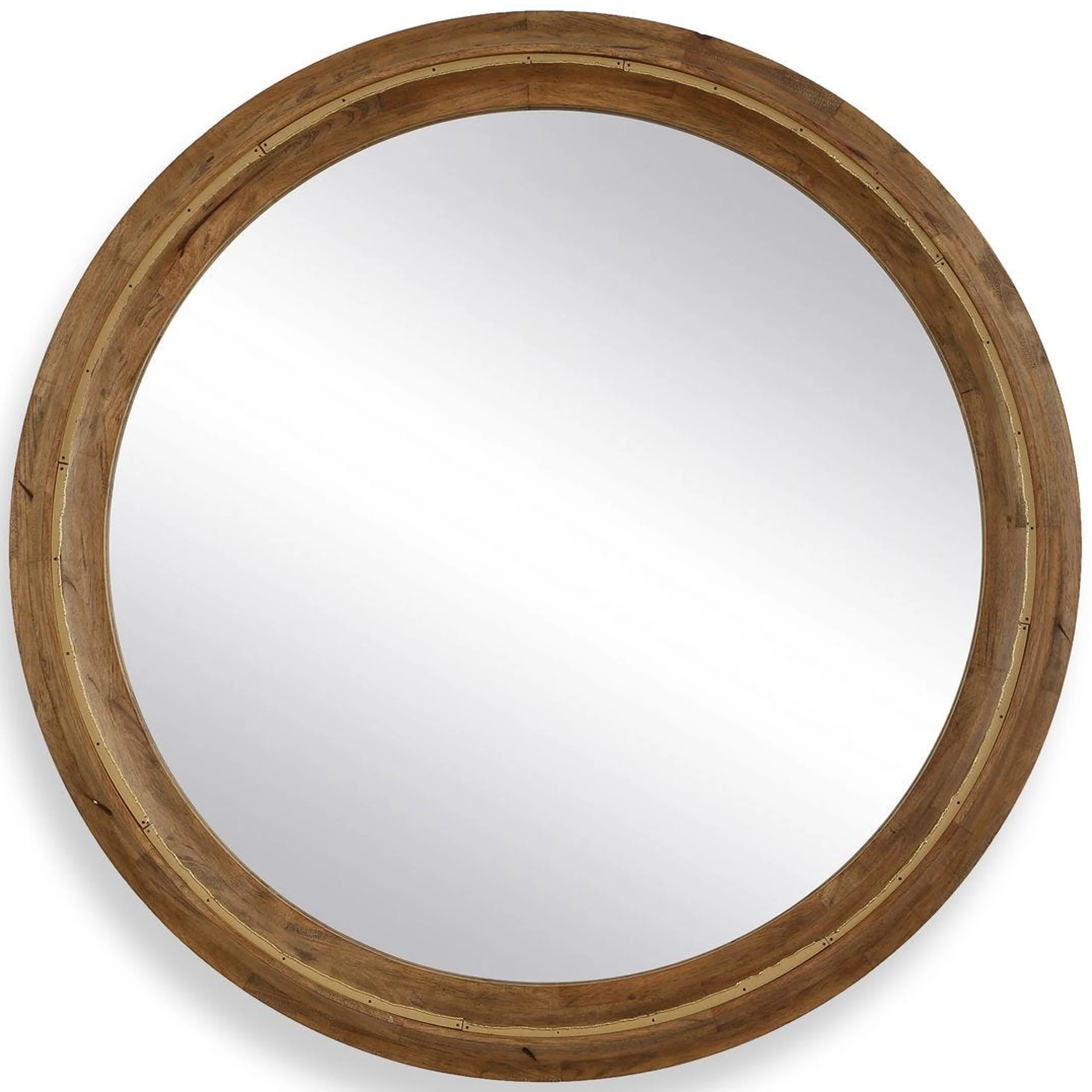 Frontier Round Mirror, Brown