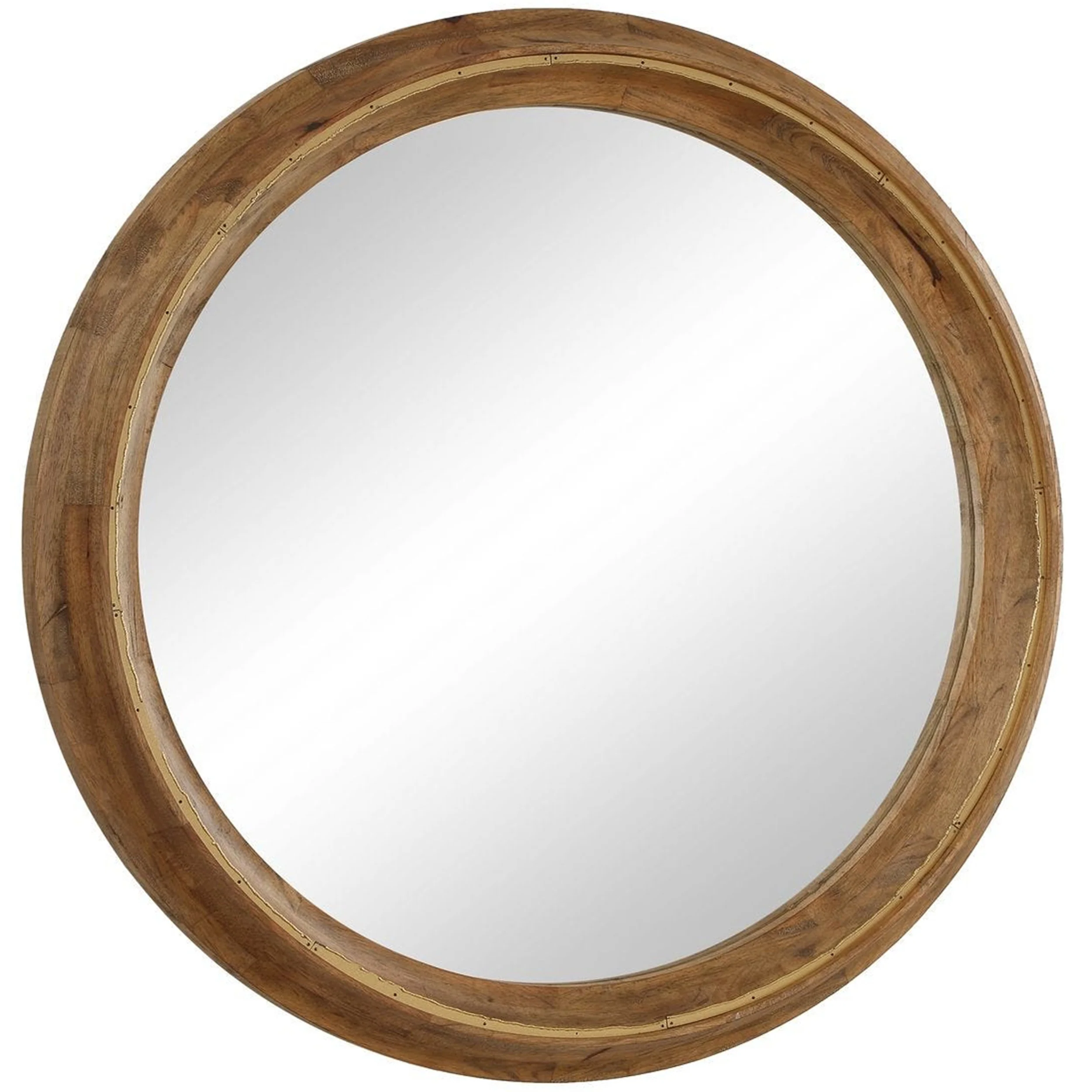 Frontier Round Mirror, Brown - Image 2